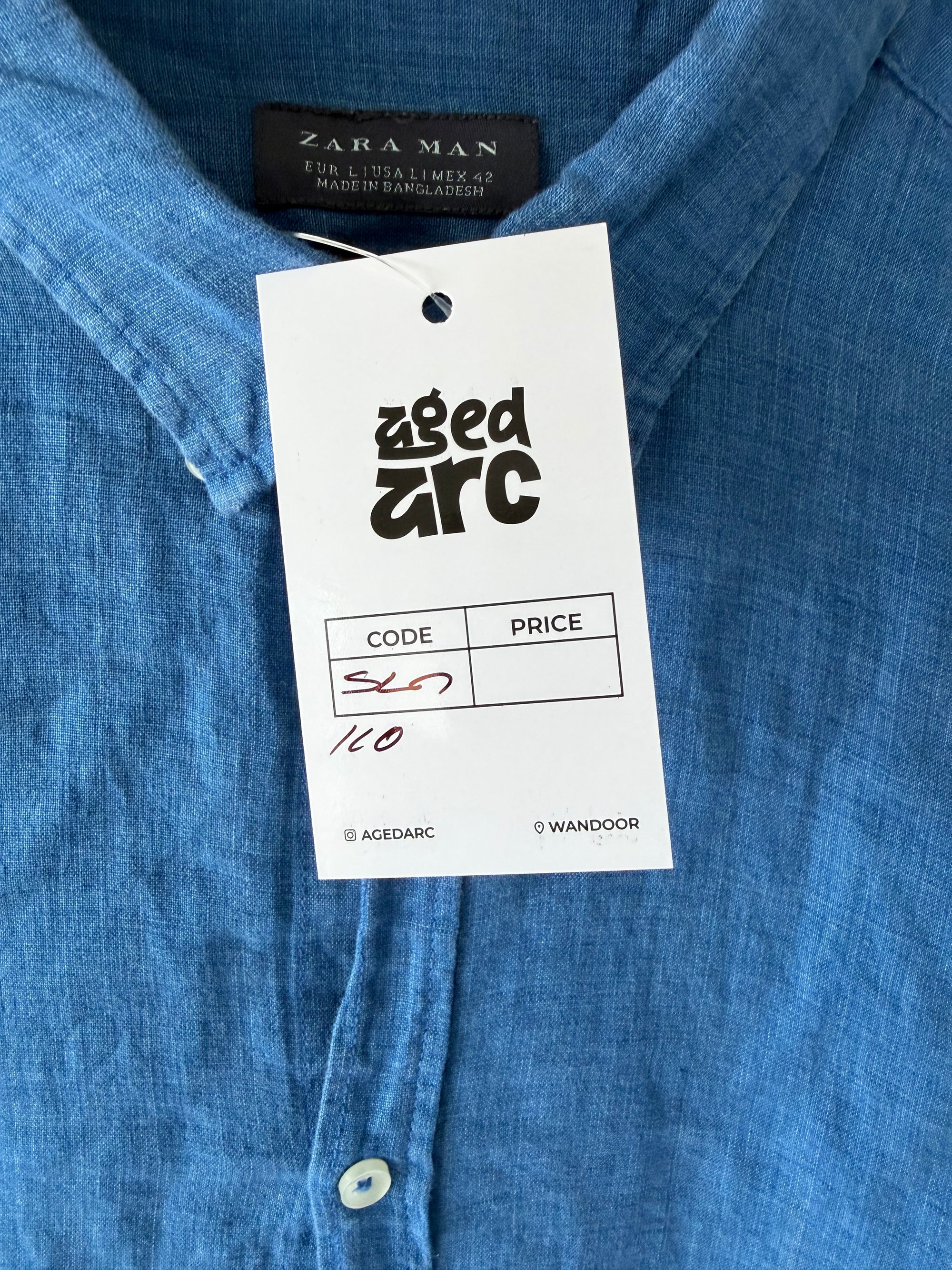 ZARA LINEN SHIRT SLN110 - M