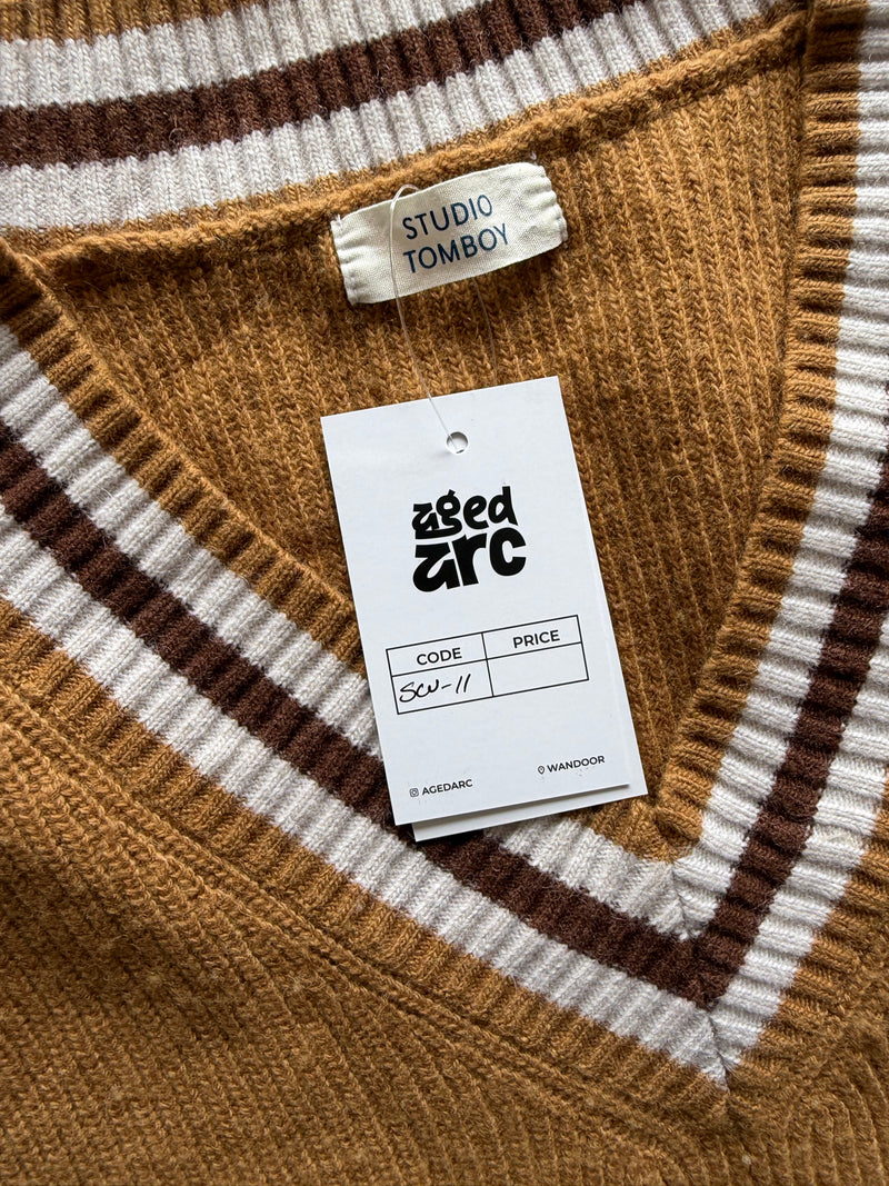 KNIT SWEATER VEST SW11 - M