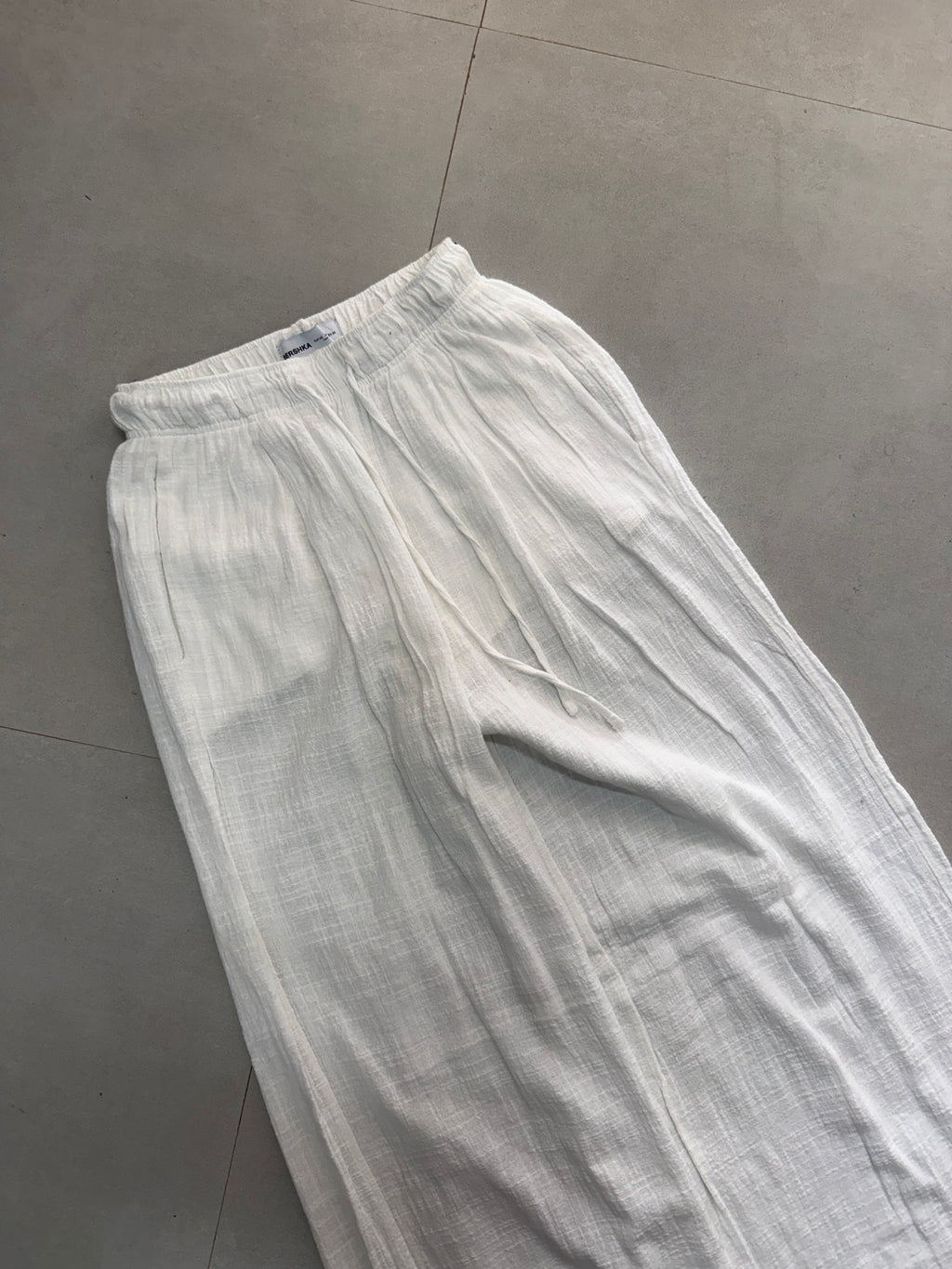 WIDE LEG LINEN PANT LNP - S MISSING