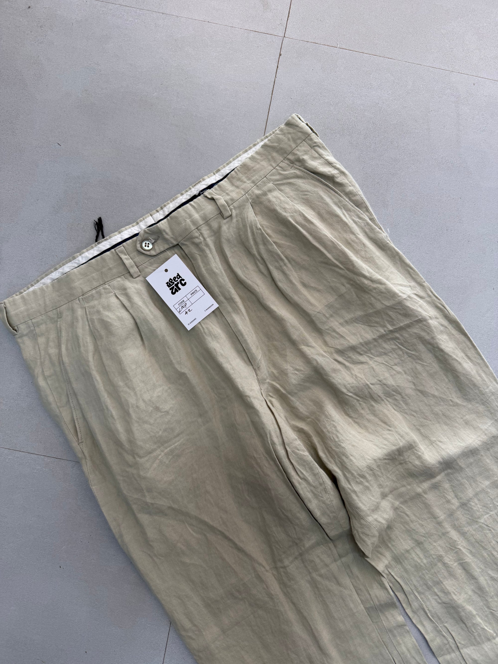 WIDE LEG LINEN PANT LNP42 - M