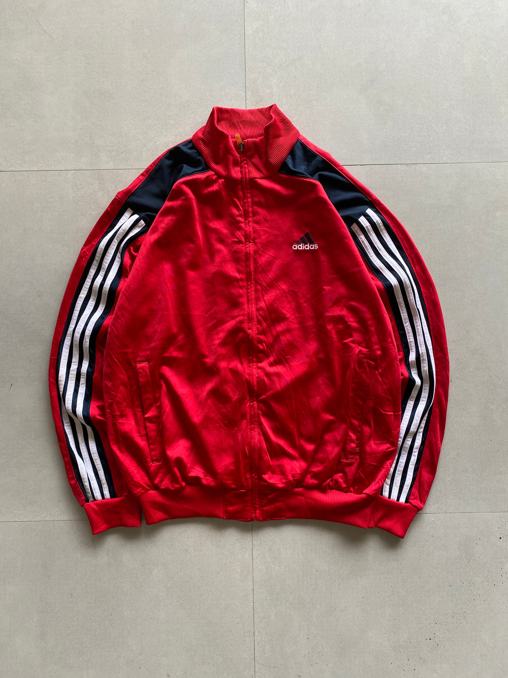 VINTAGE ADIDAS STRIPED JACKET - M