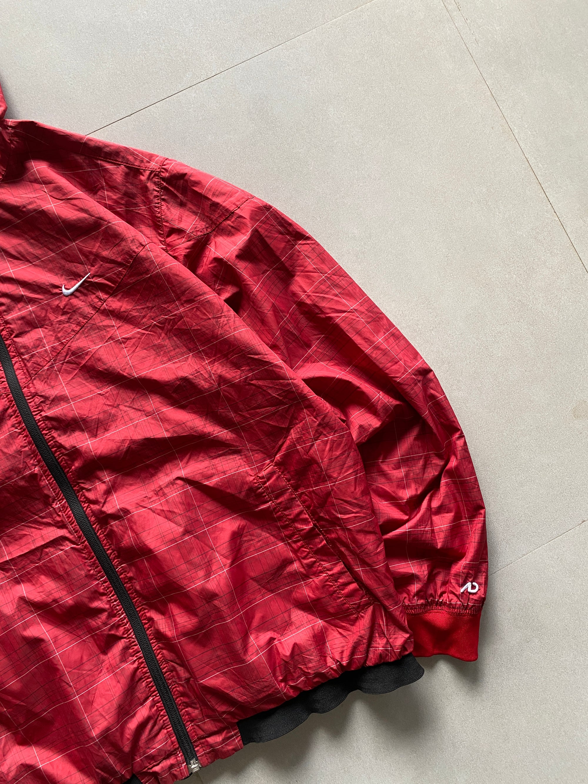 00s NIKE ATHLETIC HOODED REVERSIBLE JACKET - XL