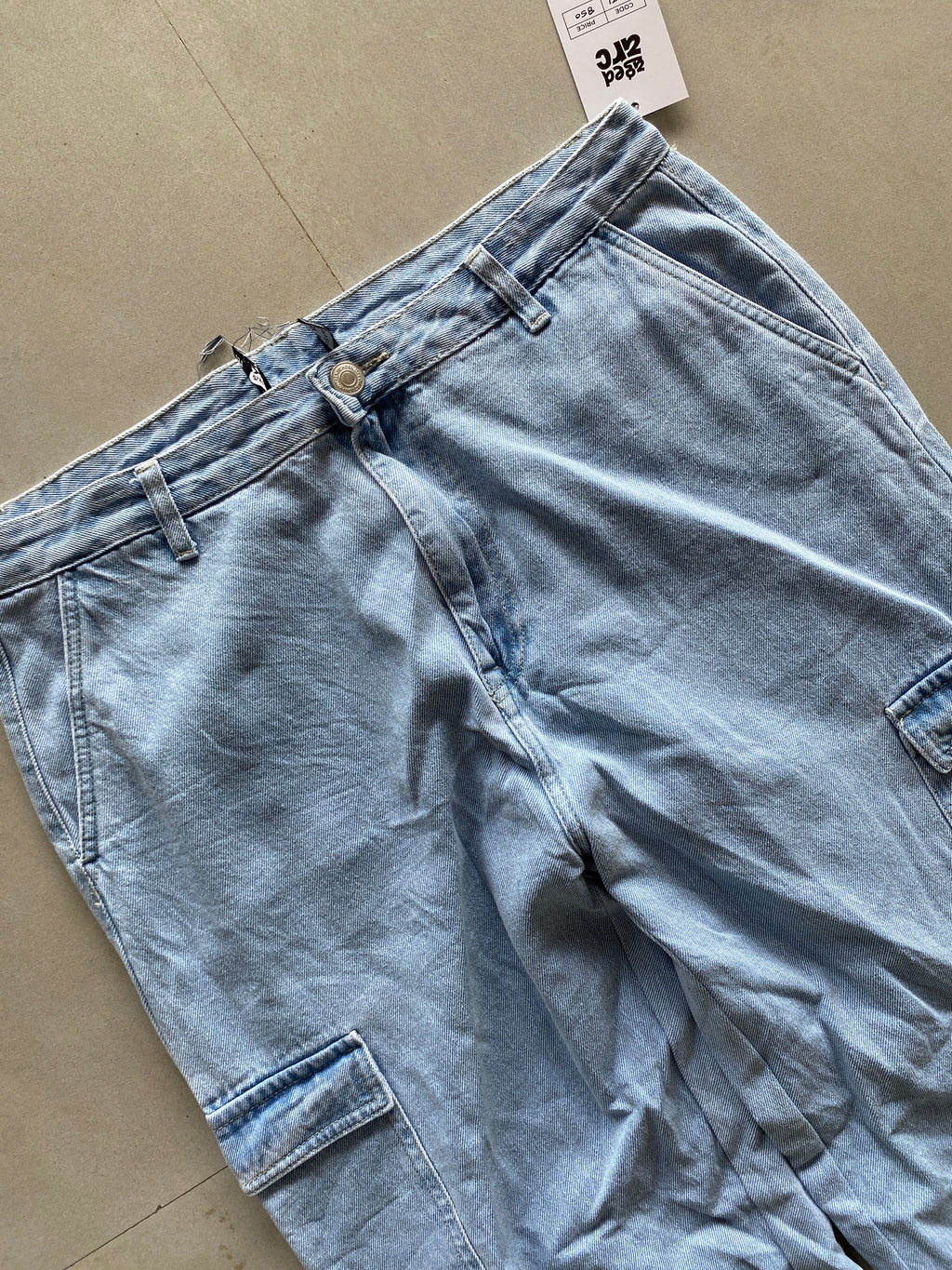 MULTI POCKET BAGGY DENIM - M