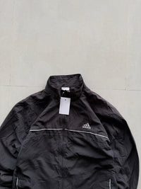 ADIDAS BLACK TRACK JACKET - L