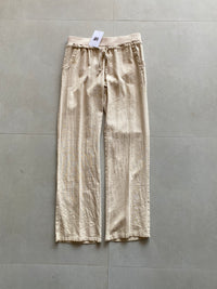 STRIGHT FIT LINEN PANT - M