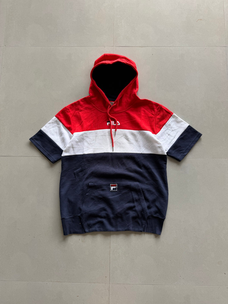 FILA HALF SLEEVE HOODIE - M