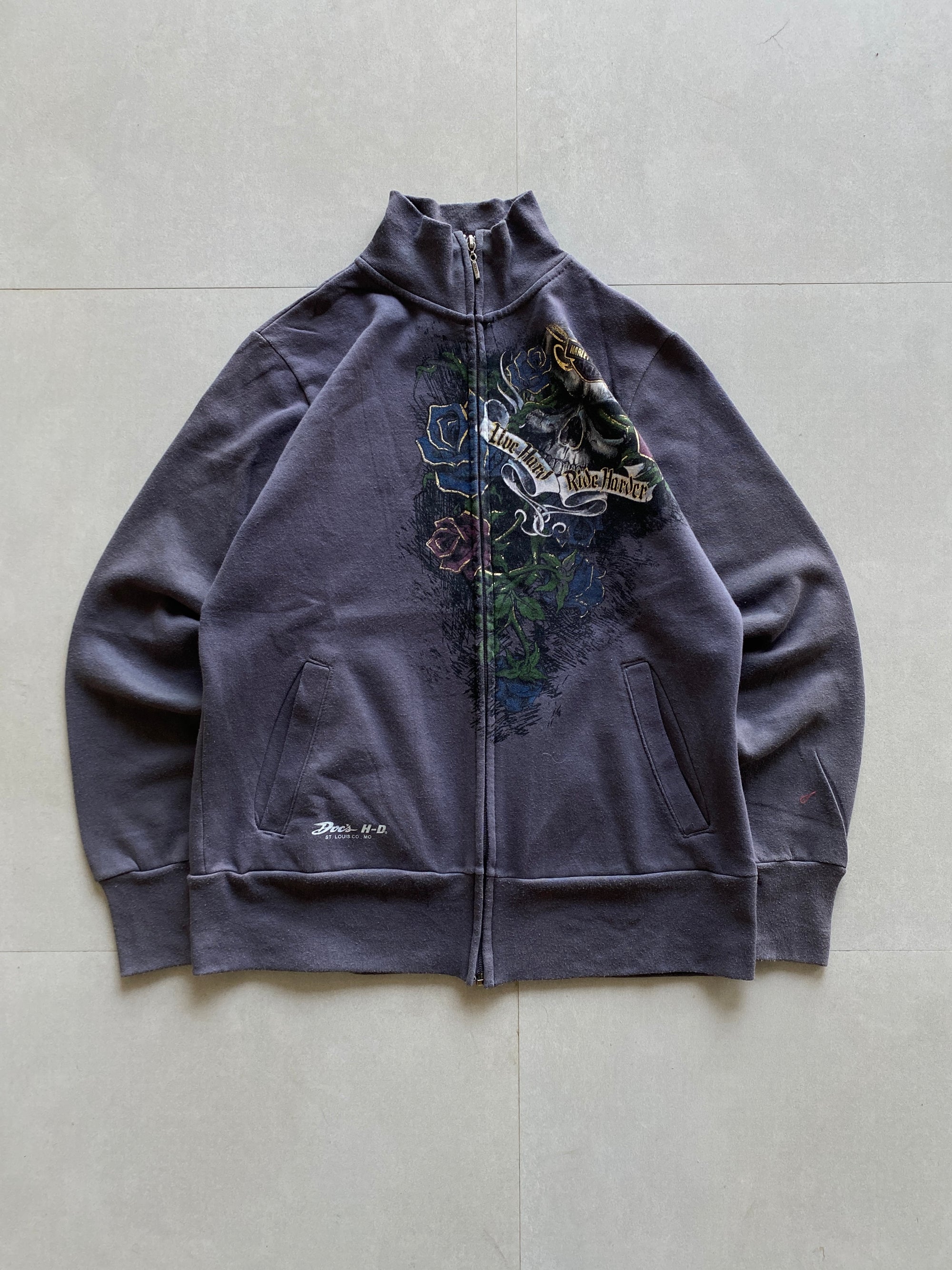 HARLEY DAVIDSON ZIPPER JACKET - M