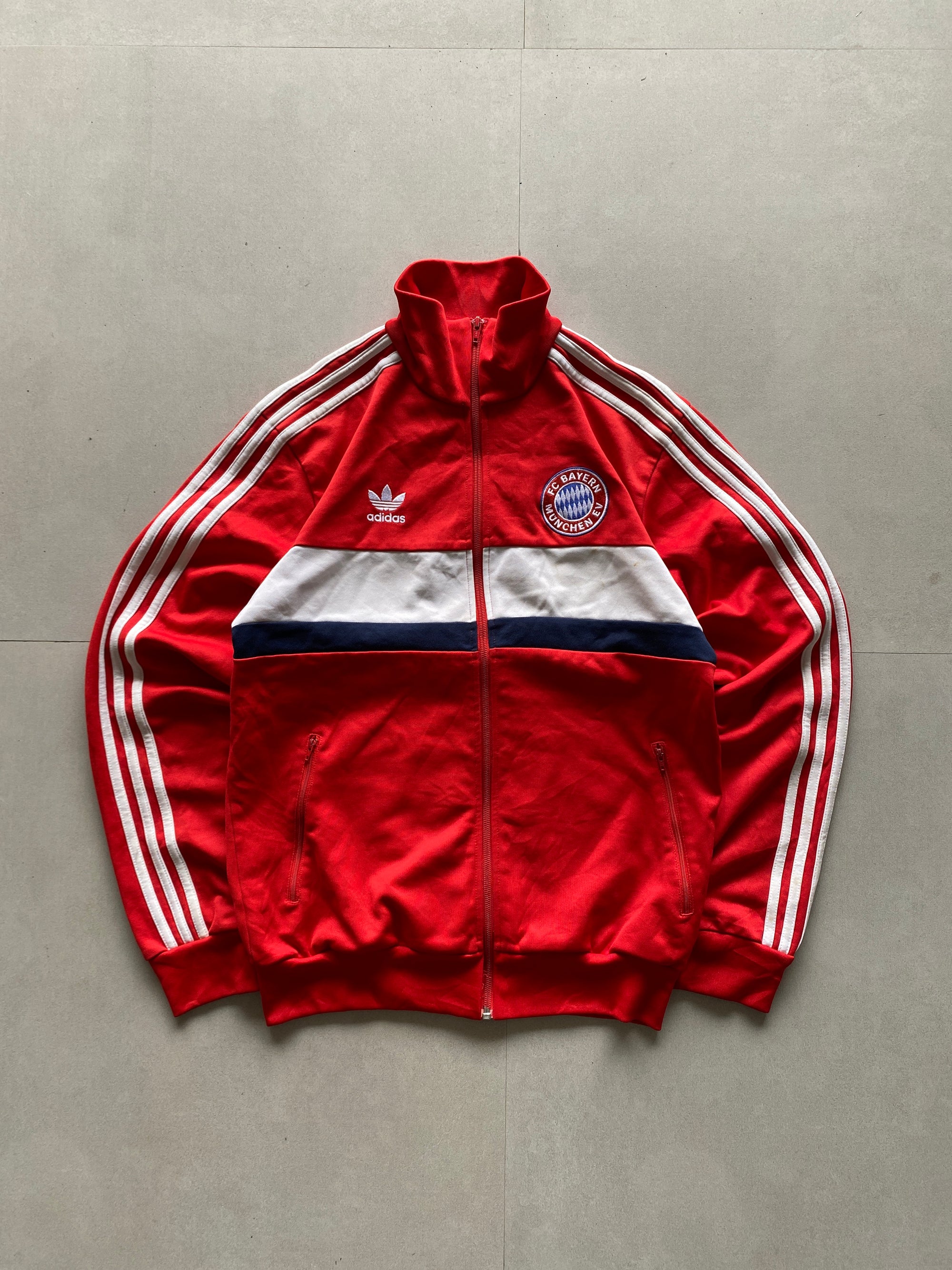VINTAGE ADIDAS BAYERN MUNICH STRIPED JACKET - M