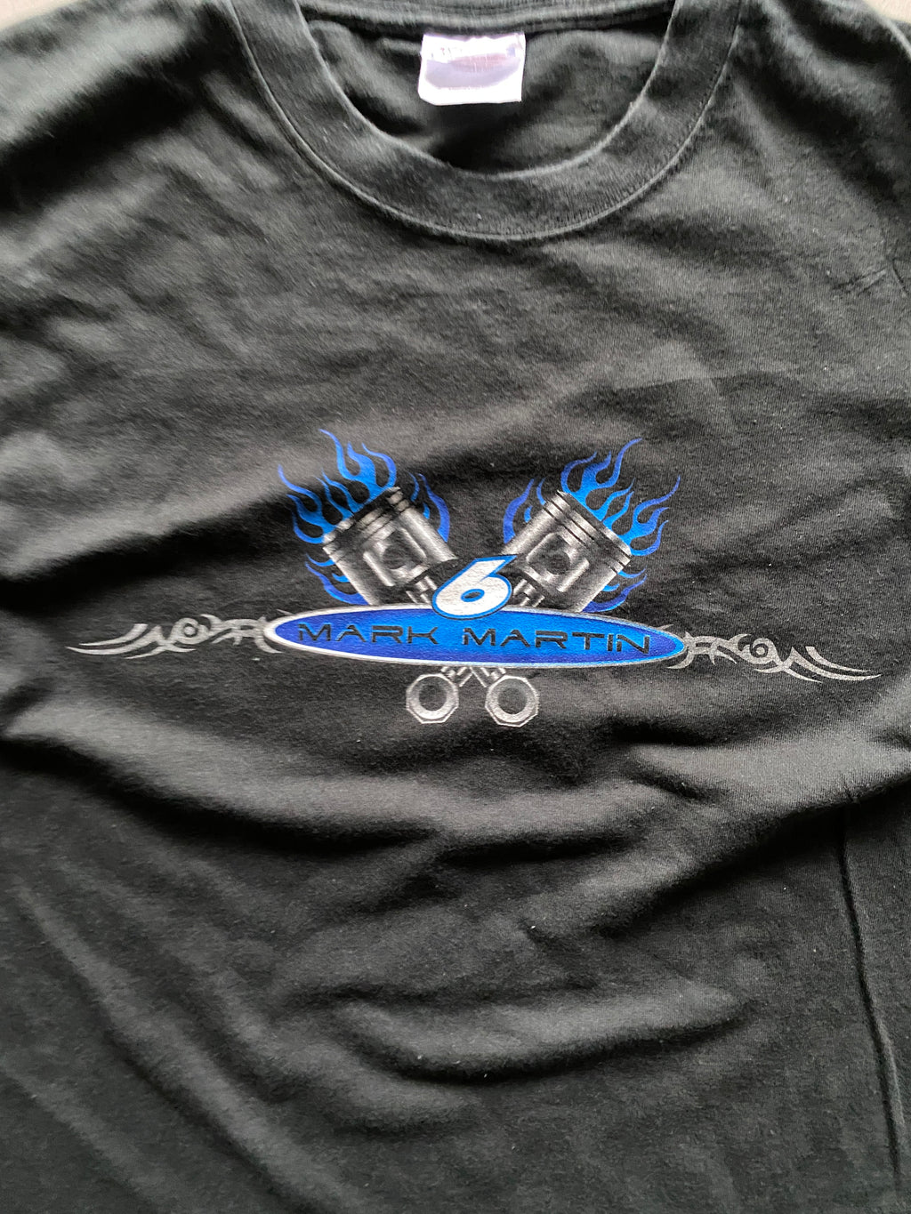 VINTAGE HANES MARK MARTIN 6 NASCAR TEE - S