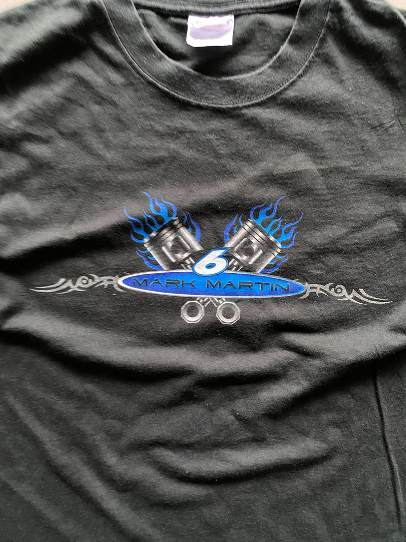 VINTAGE HANES MARK MARTIN 6 NASCAR TEE - S