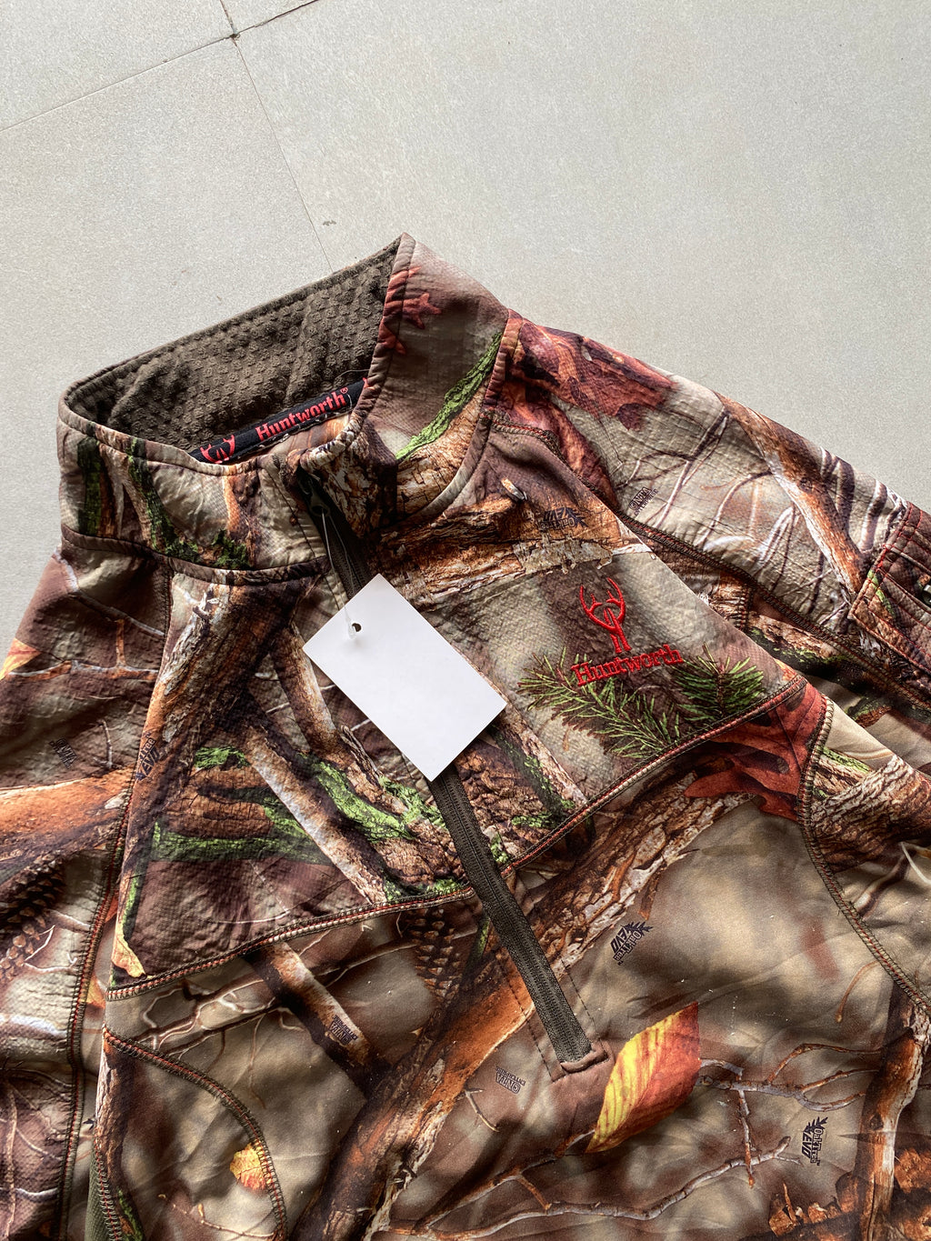 REAL TREE CAMOU QUARTER ZIP JACKET - XL