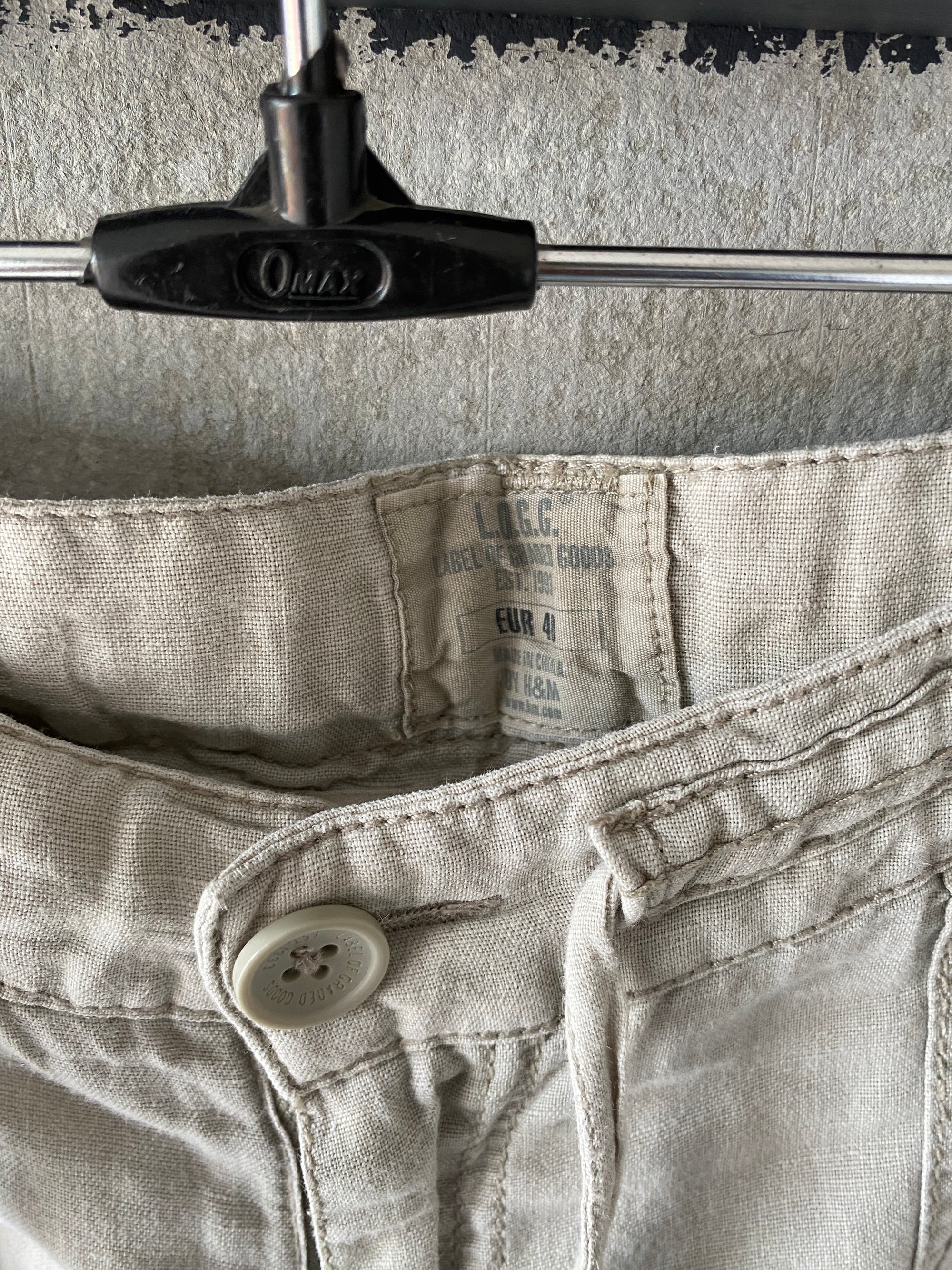 H&M LOGG BAGGY LINEN PANT - M