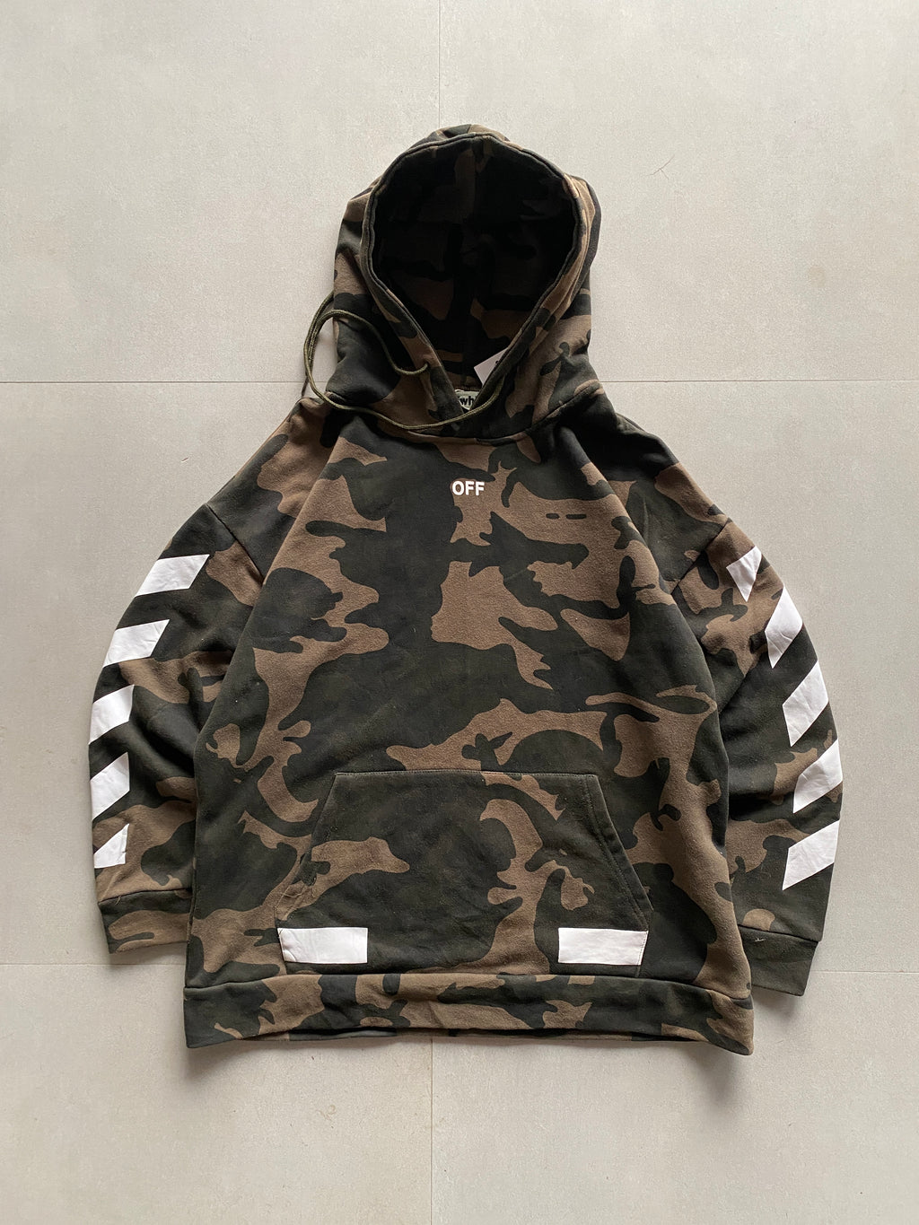 OFF WHITE SEEING THINGS CAMOU HOODIE - L
