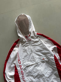VINTAGE UMBRO HOODED QUARTER ZIP JACKET - L