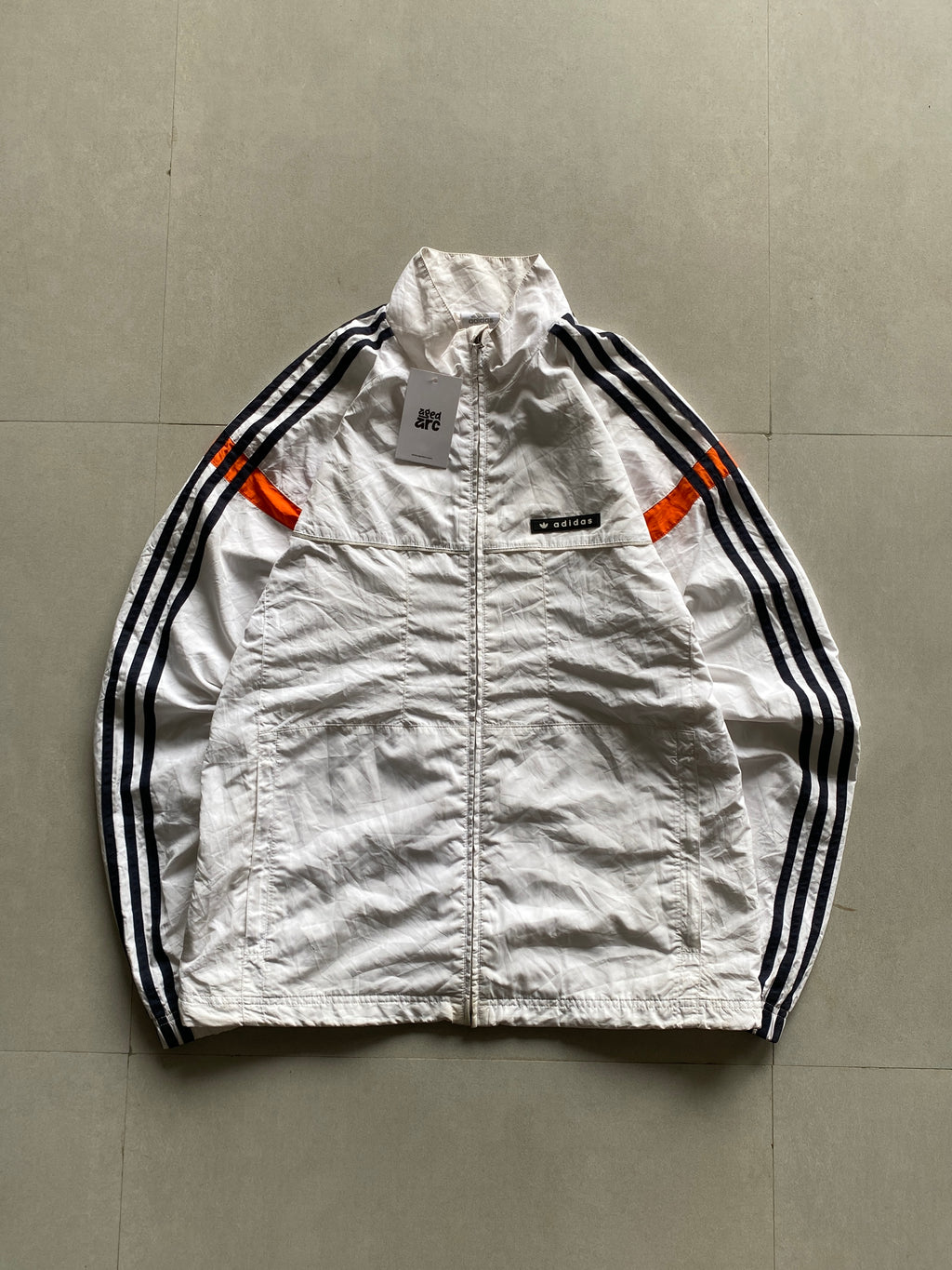 VINTAGE ADIDAS STRIPED JACKET - M