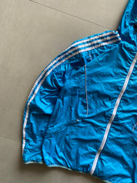 ADIDAS STRIPED HOOD JACKET - M