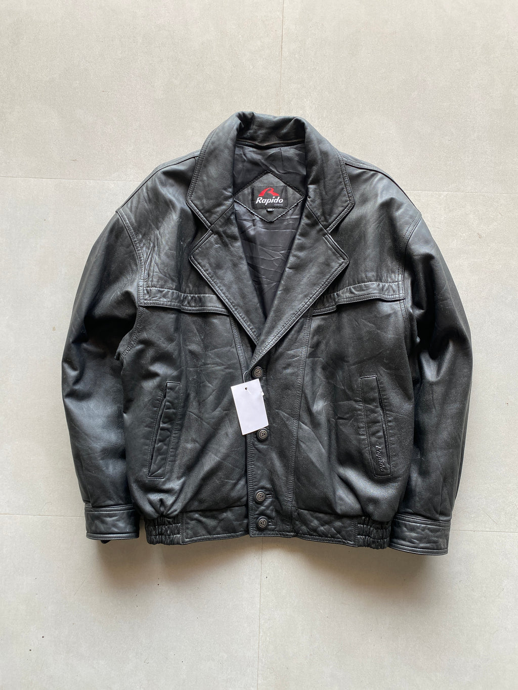 VINTAGE RAPIDO LEATHER BOMBER JACKET - M