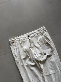 H&M WHITE LINEN PANT - L