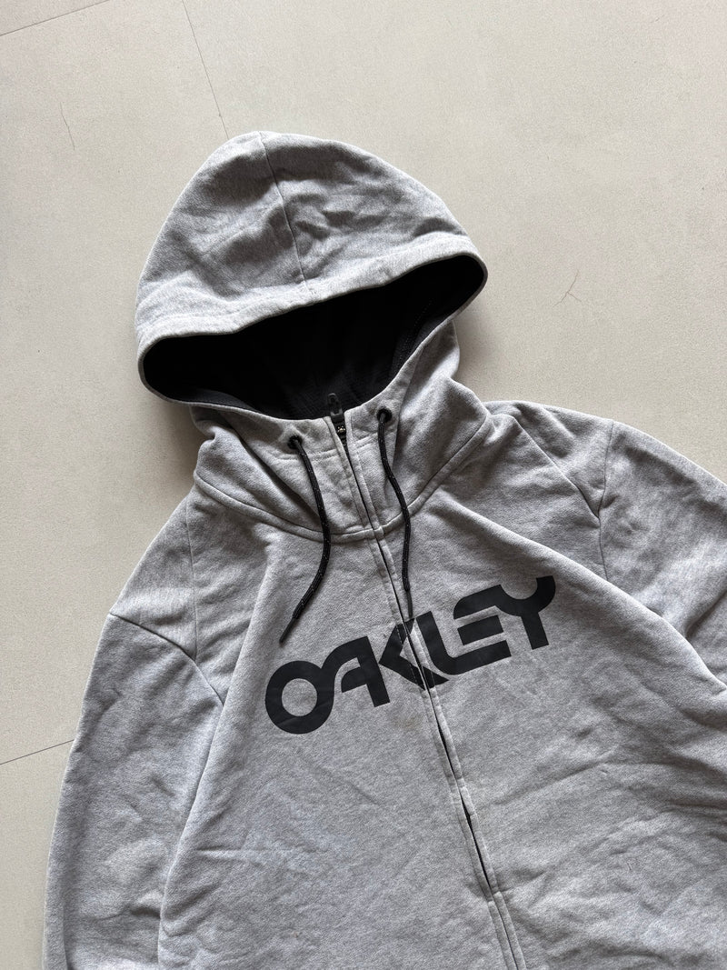 OAKLEY SPELL OUT ZIPPER HOODIE - L
