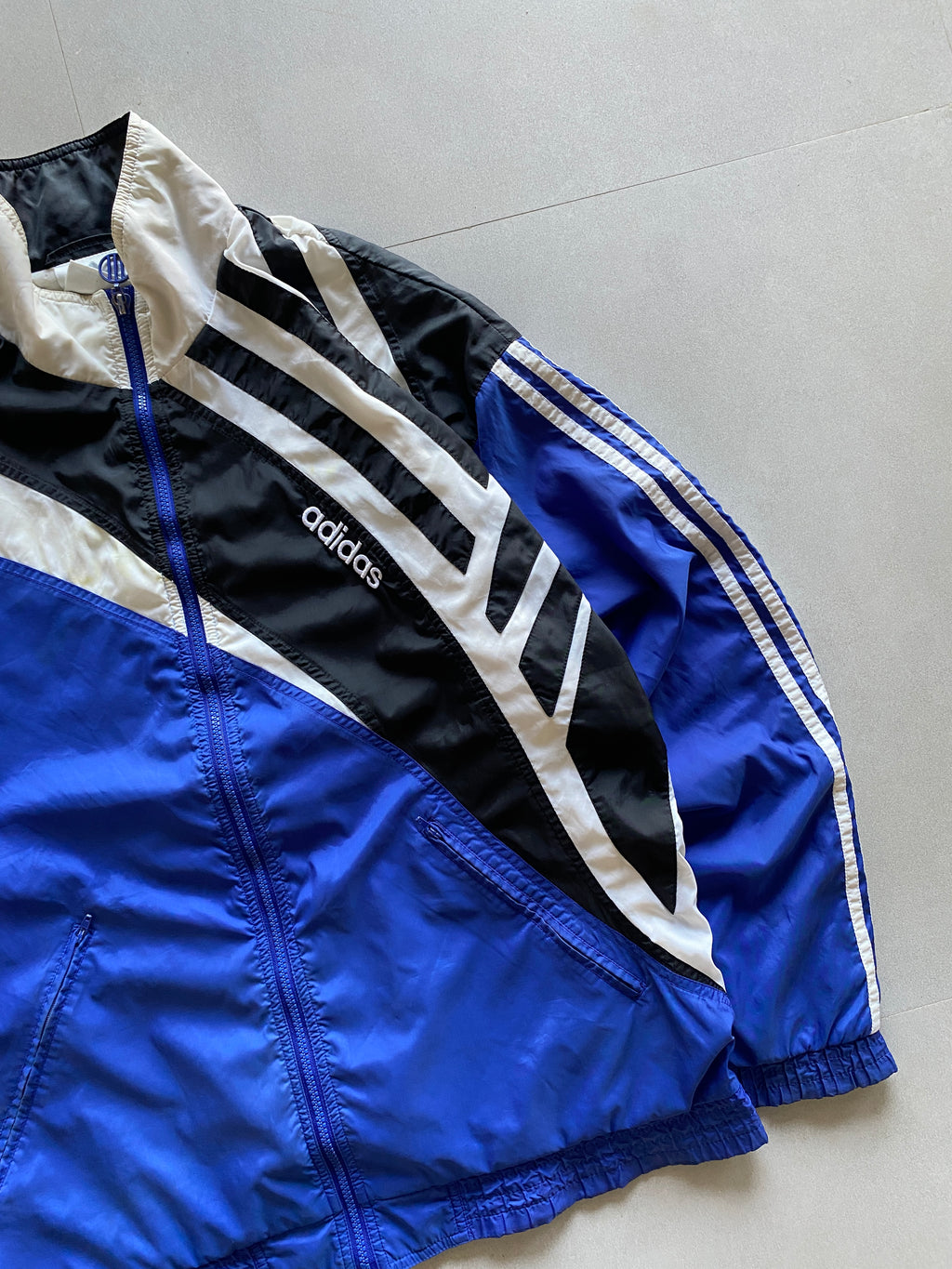 90s ADIDAS STRIP JACKET - XL