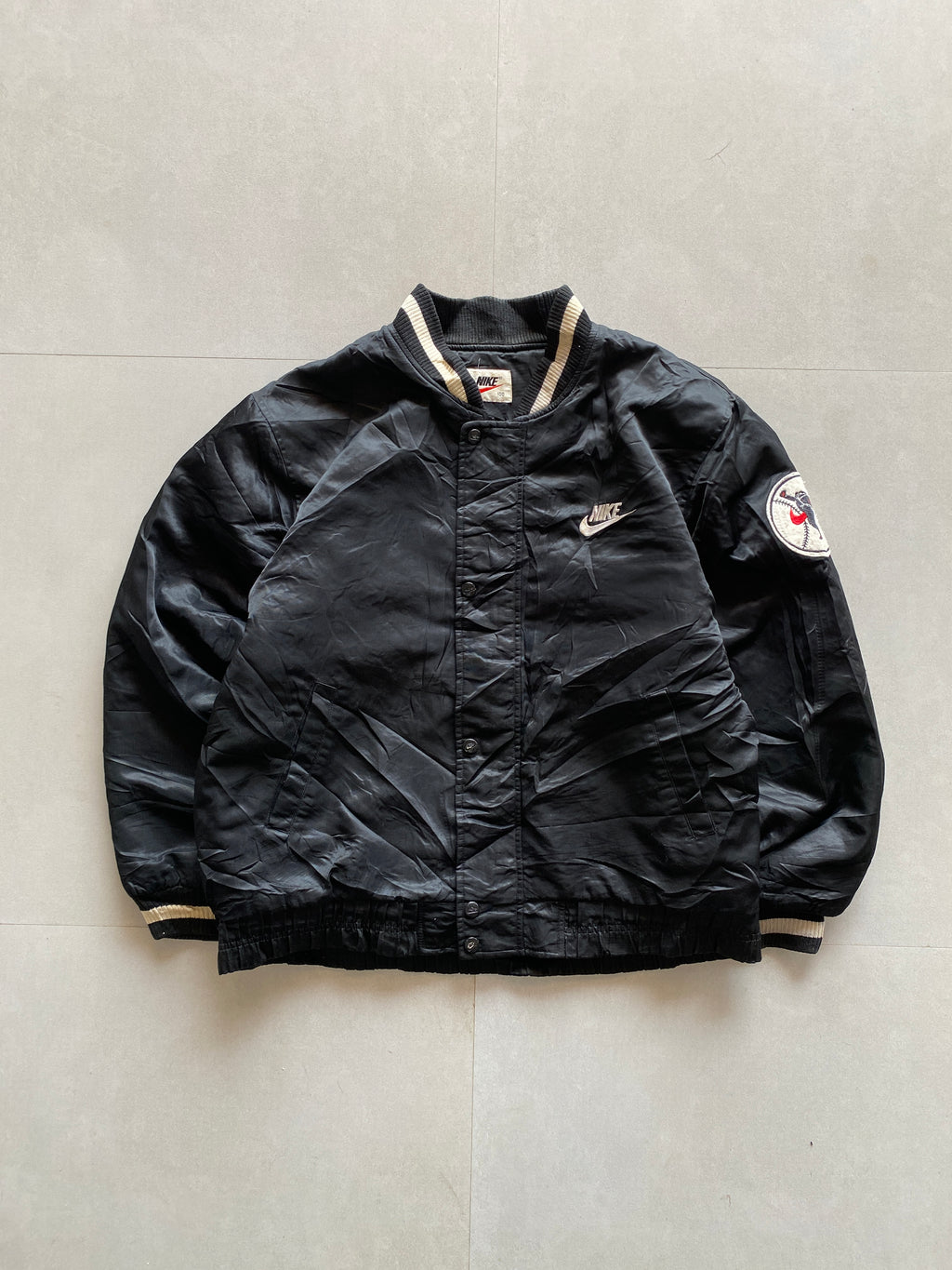 90s NIKE VARSITY JACKET - L