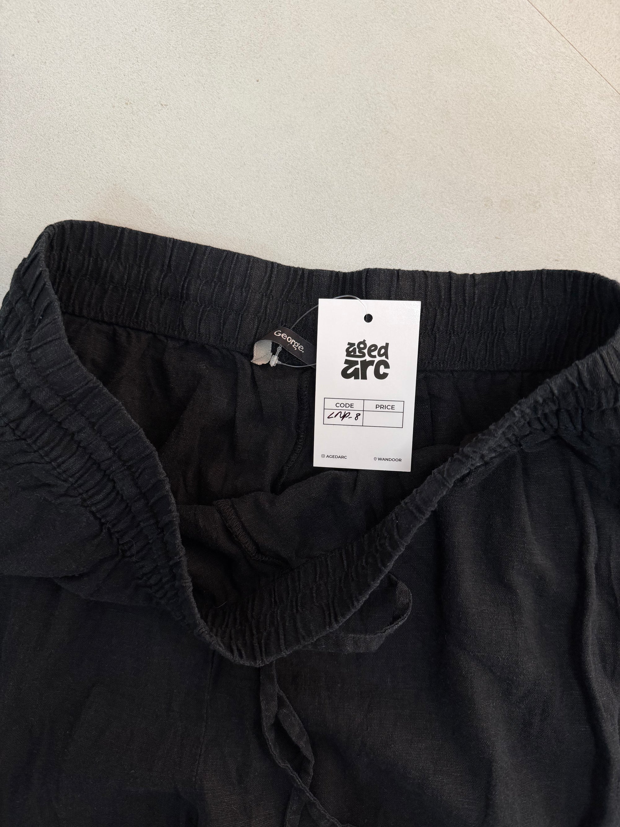 GEORGE BAGGY LINEN PANT - M