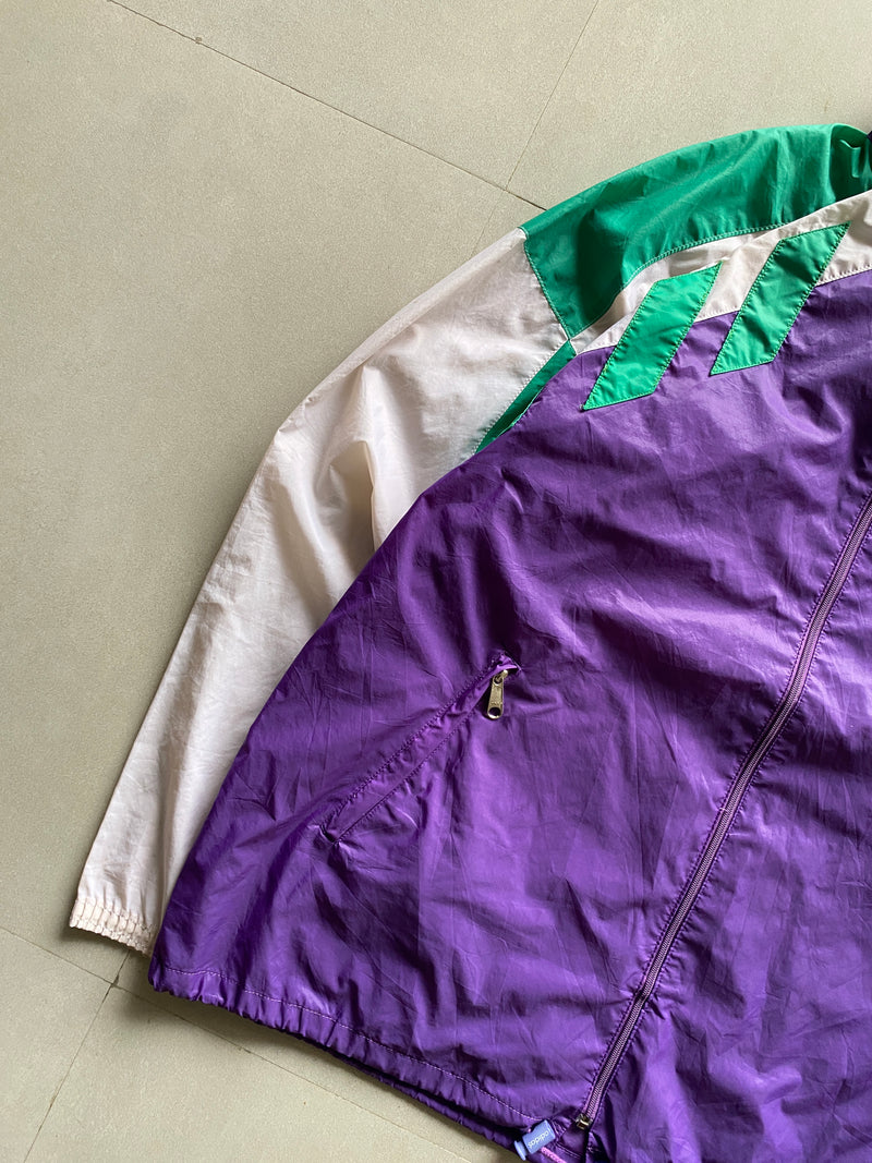 80s ADIDAS WINDBREAKER JACKET - XL