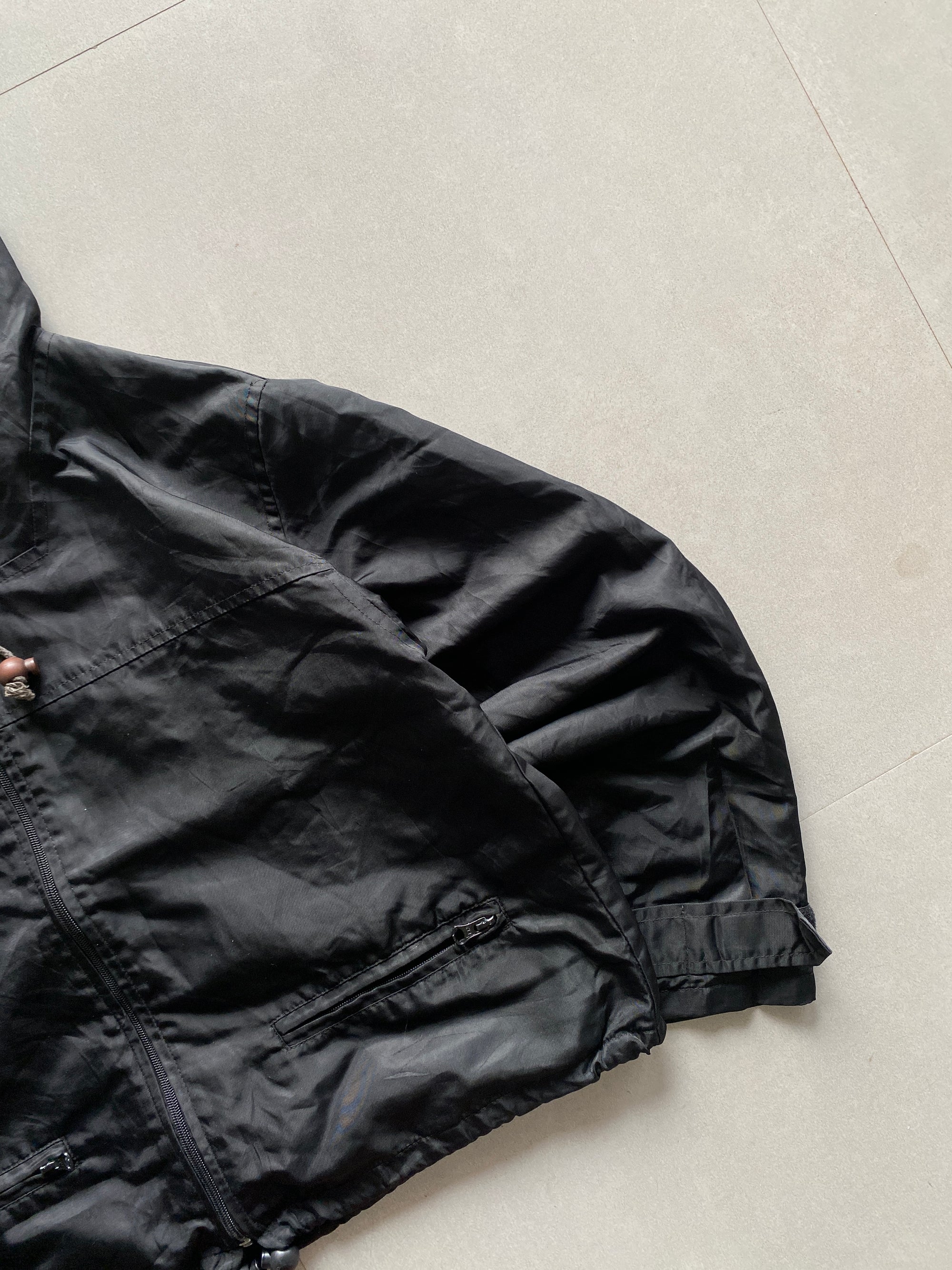 HOODED CROPPED HEAVY JACKET - M