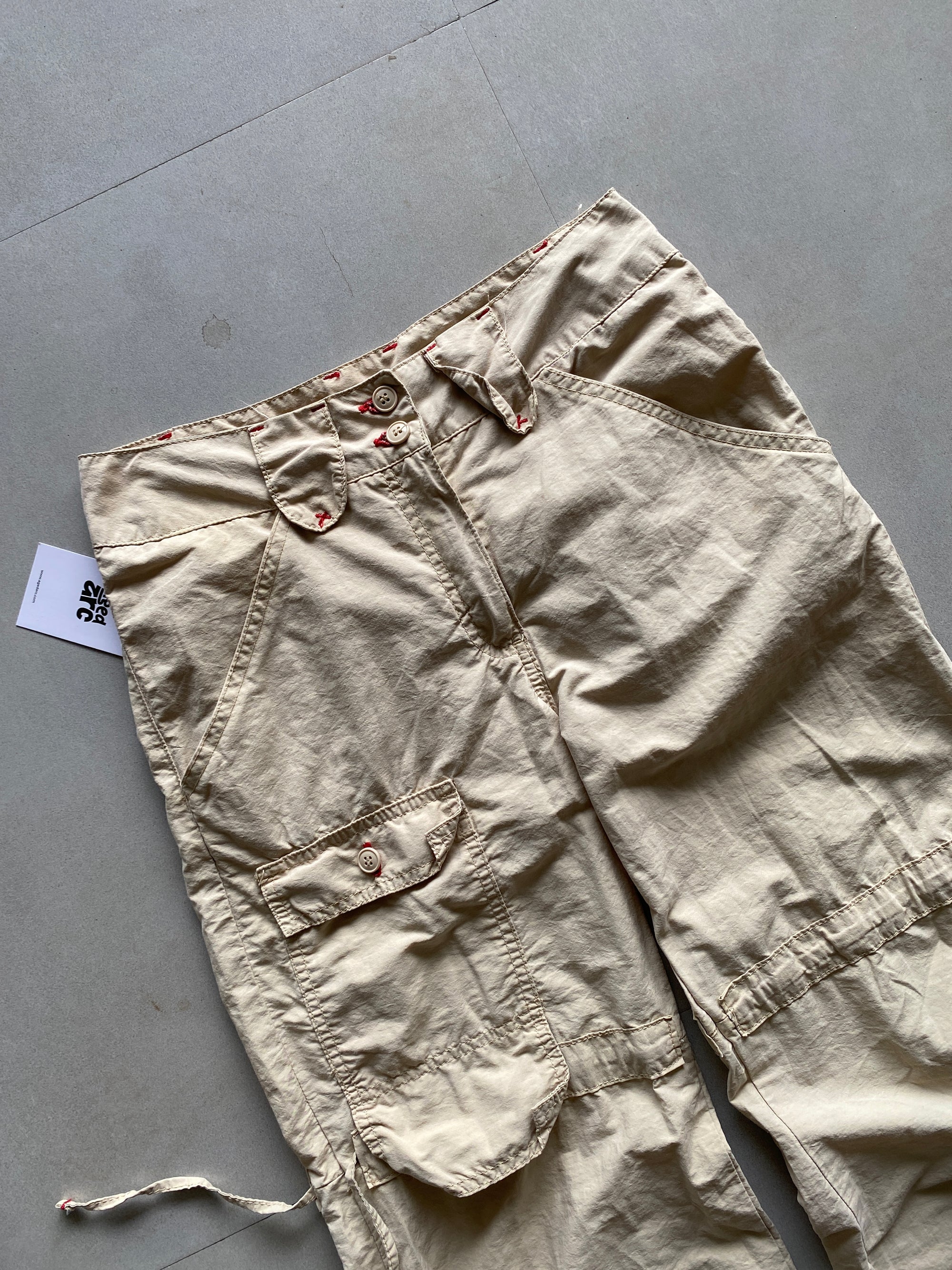 WIDE LEG CARGO PANT - XS