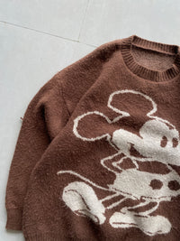 BROWN KNIT SWEATER - XL