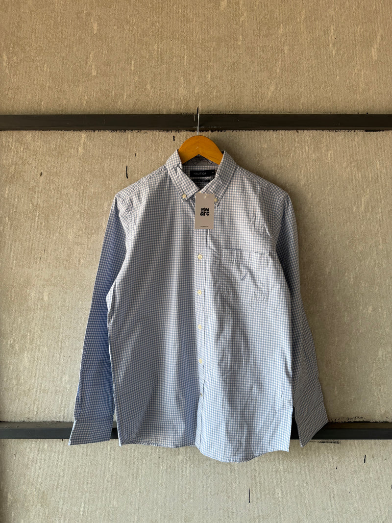 NAUTICA CHECKERD SHIRT - L ST75