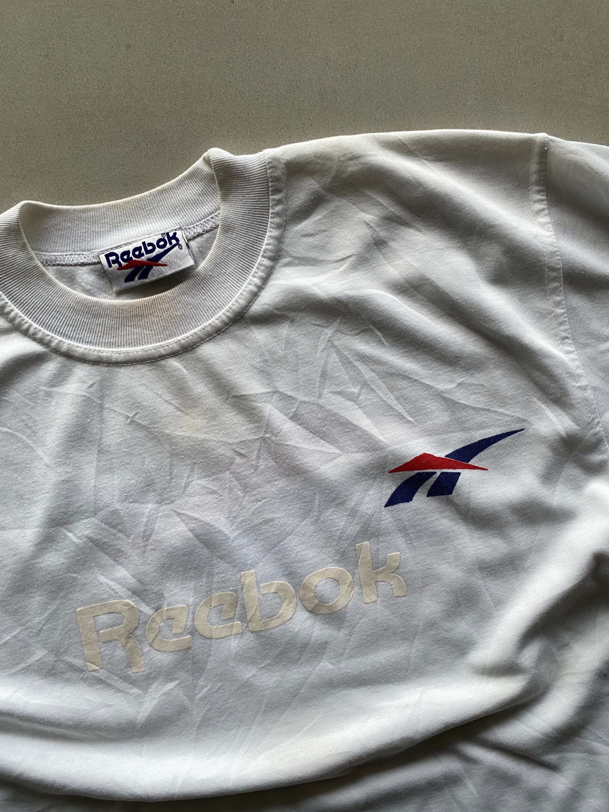 90s REEBOOK BIG LOGO TEE - M