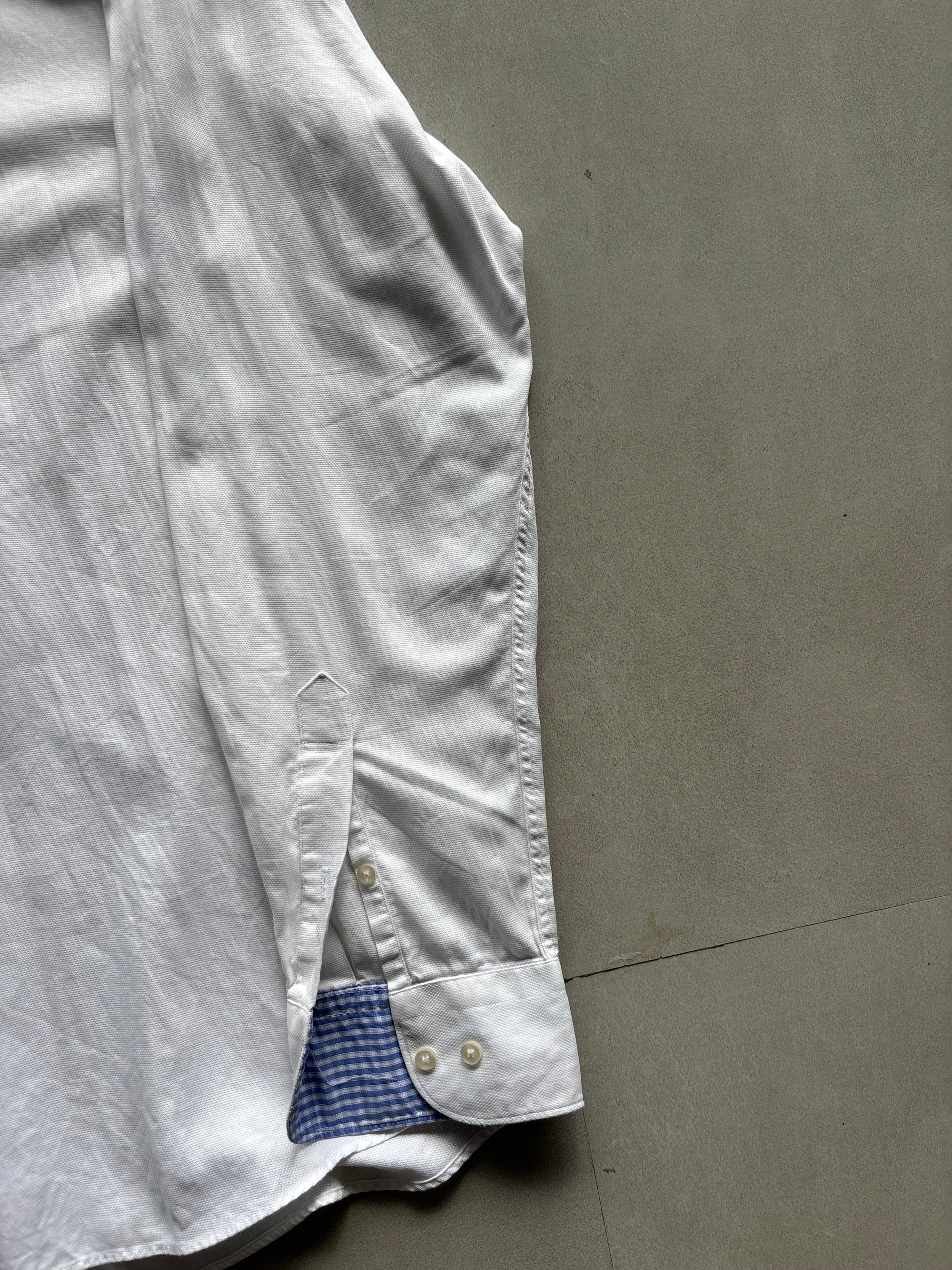 TOMMY HILFIGER WHITE FITTED SHIRT - L