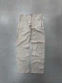 LNP43 BAGGY LINEN PANT - L