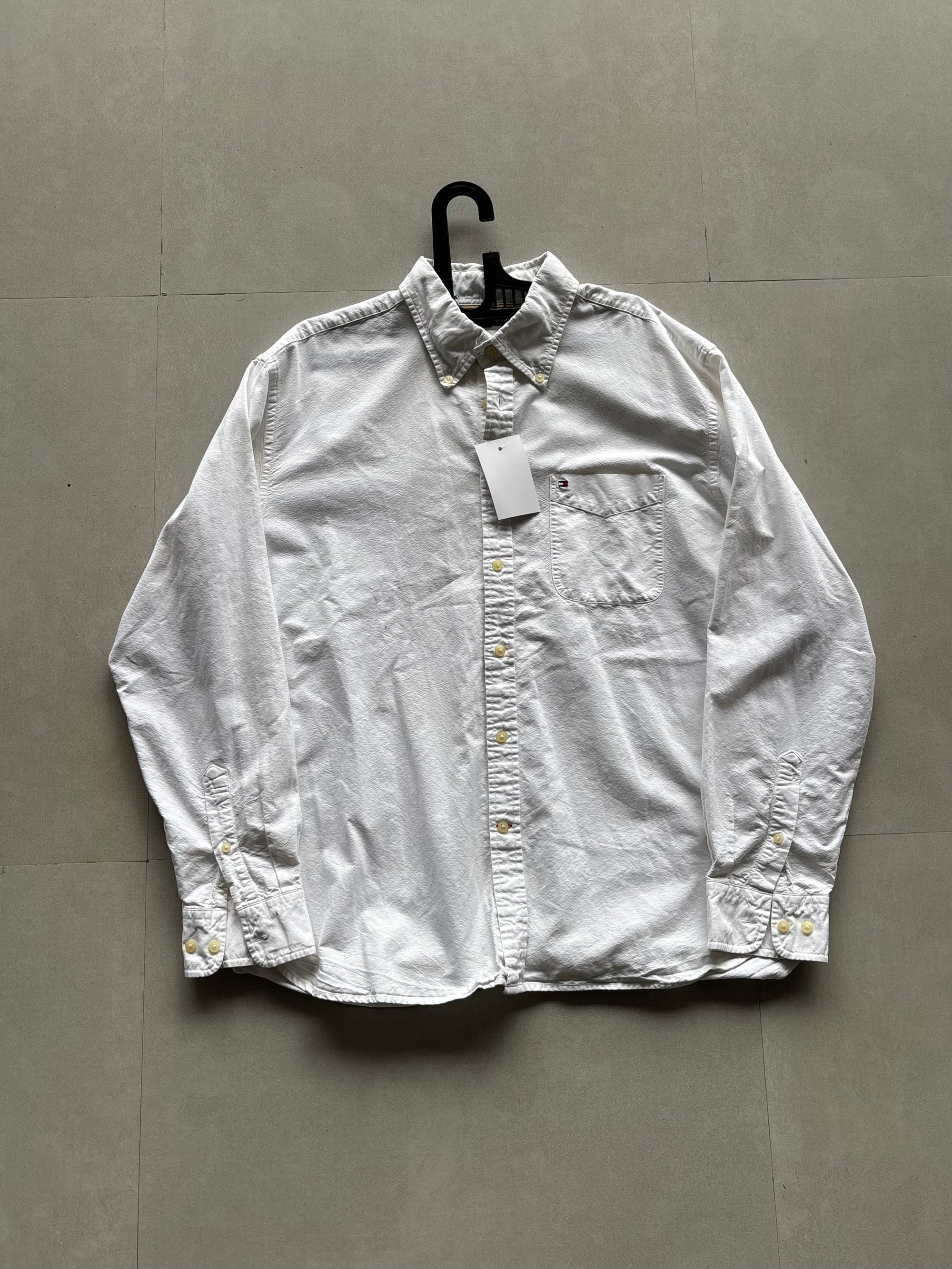 TOMMY HILFIGER COTTON LINEN SHIRT - L
