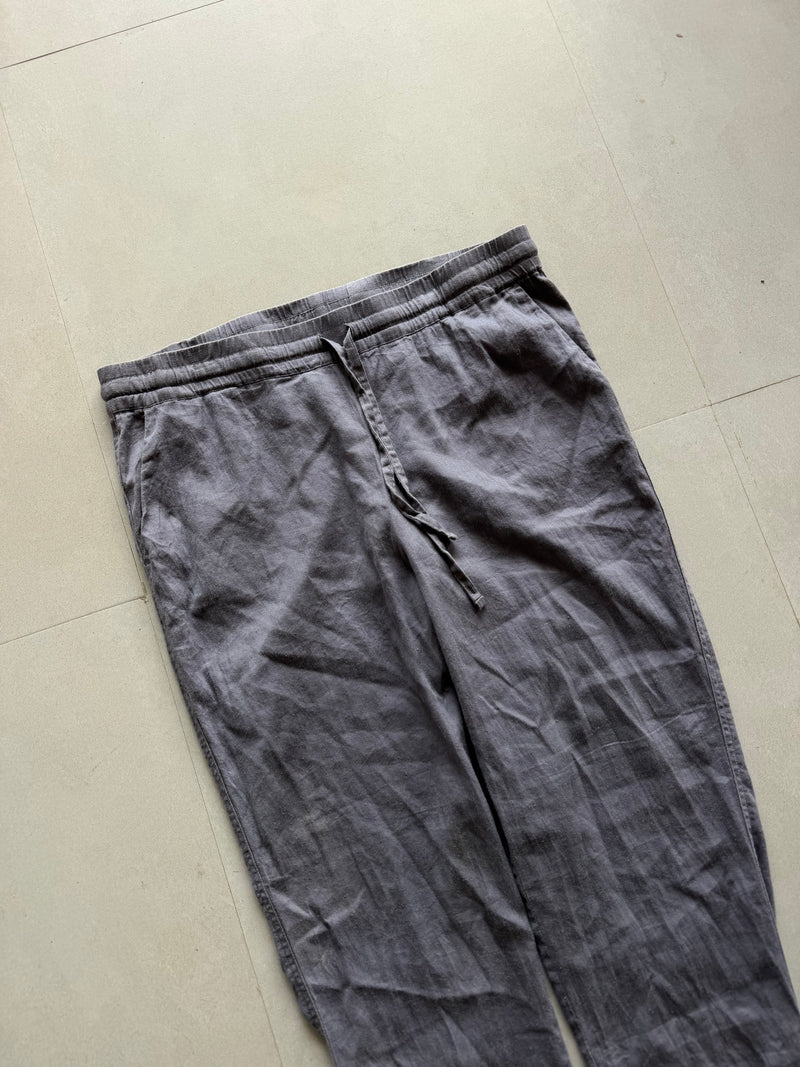 STRIGHT FIT LINEN PANT - M