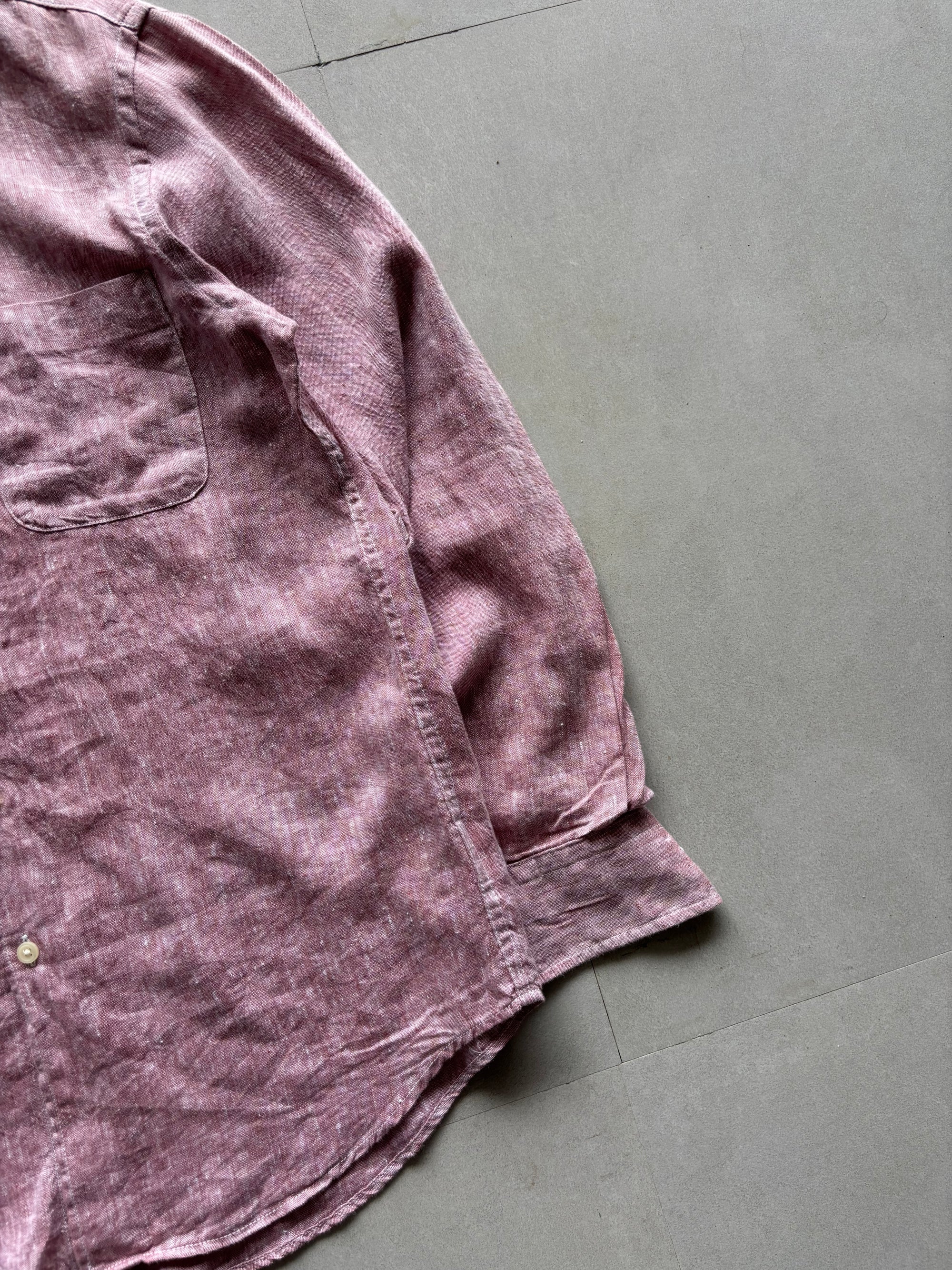 UNIQLO PINK PURE LINEN SHIRT - M