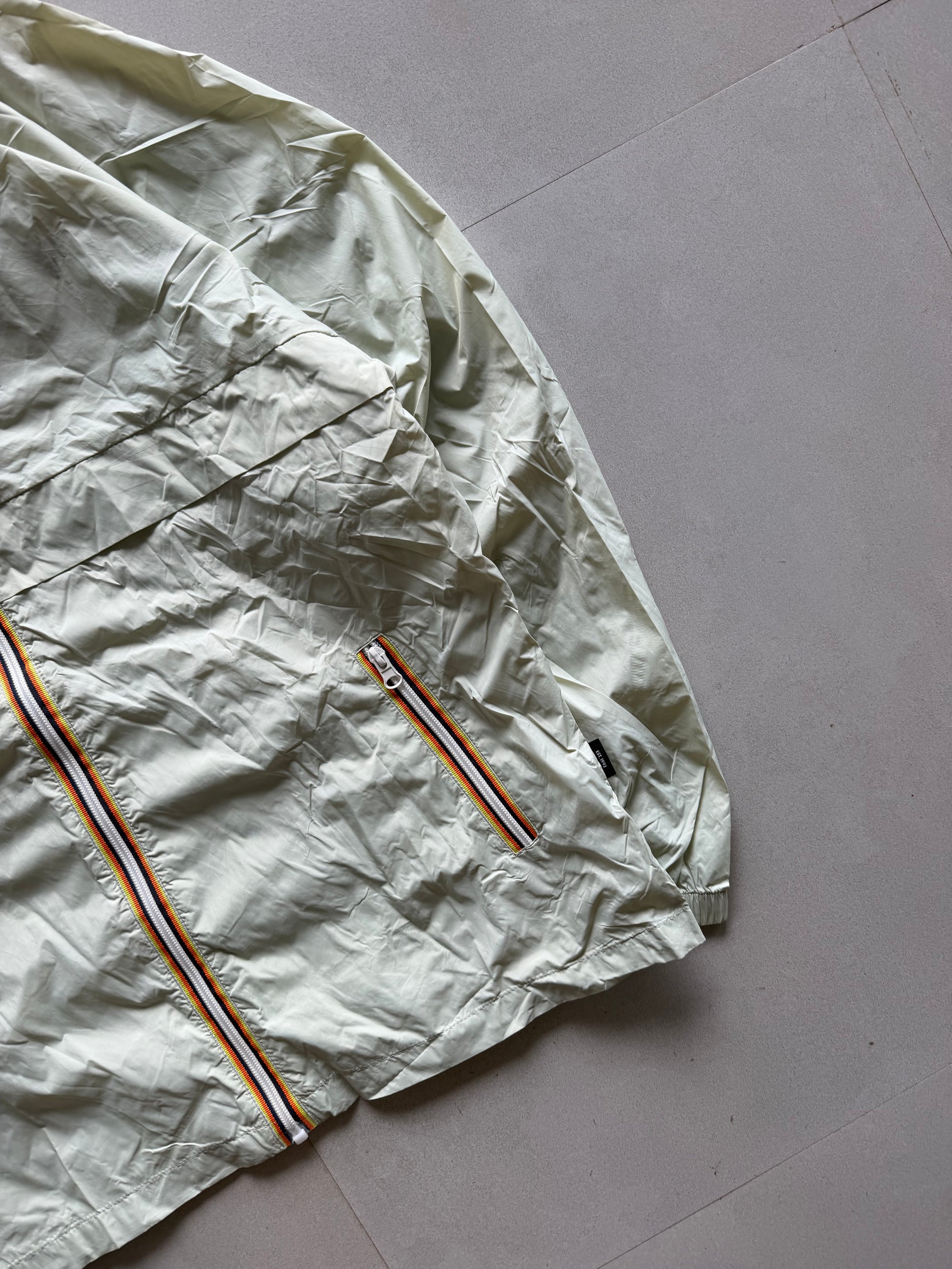VINTAGE HOODED WINDBREAKER JACKET - L