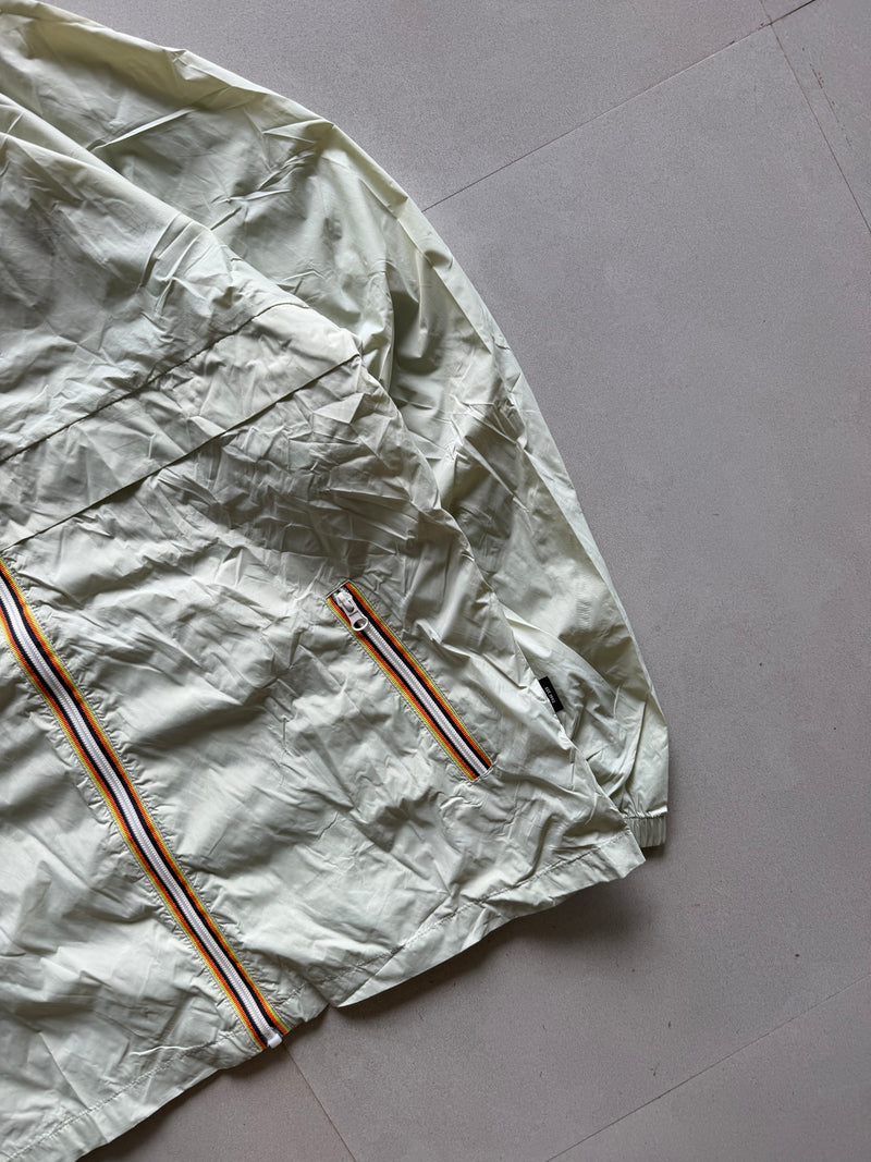 VINTAGE HOODED WINDBREAKER JACKET - L