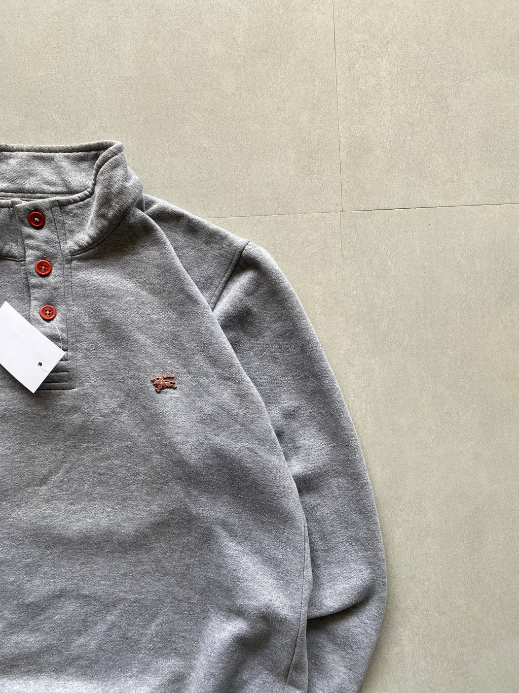 BURBERRY LONDON QUARTER ZIP SWETER - M