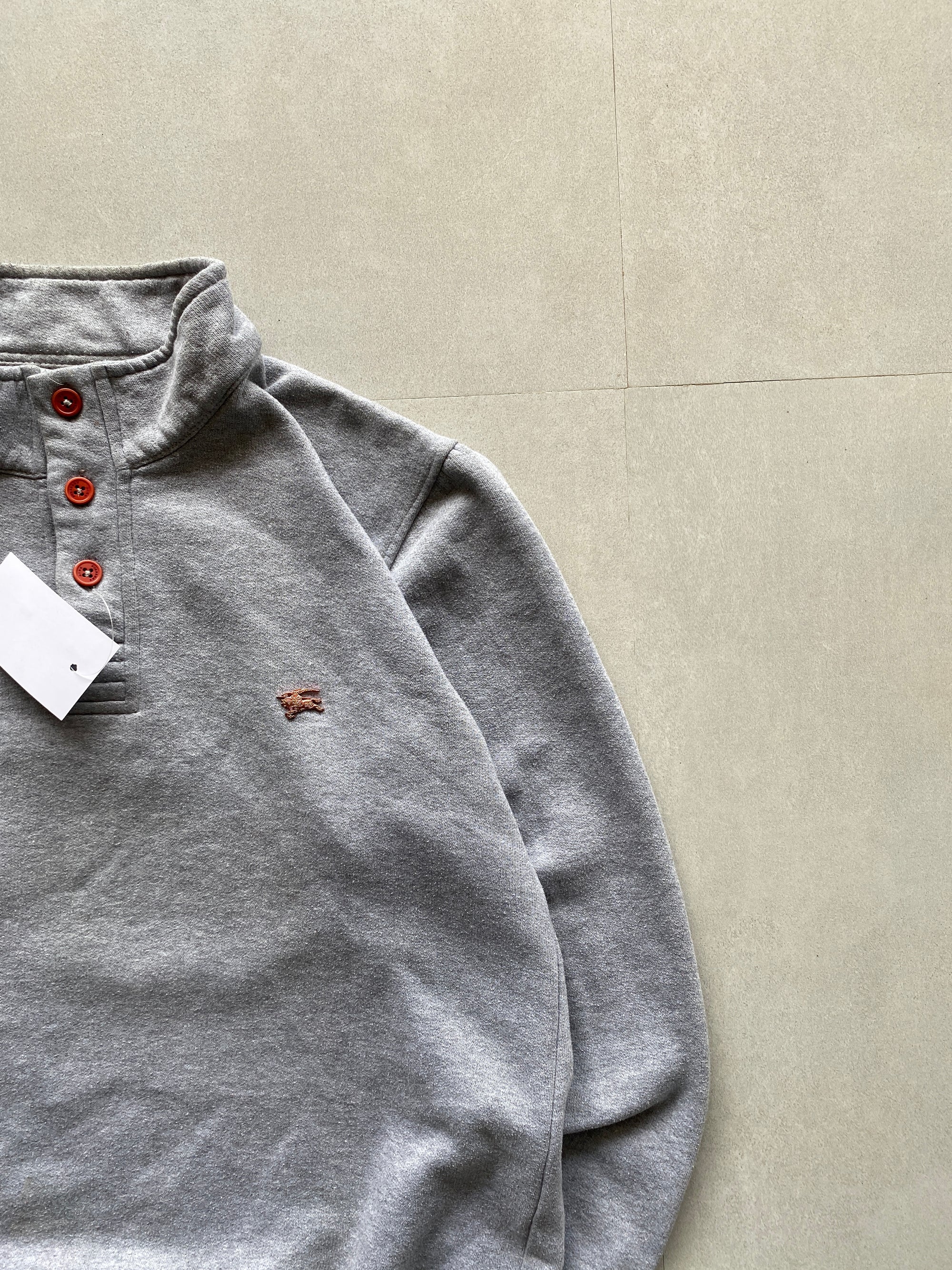 BURBERRY LONDON QUARTER ZIP SWETER - M