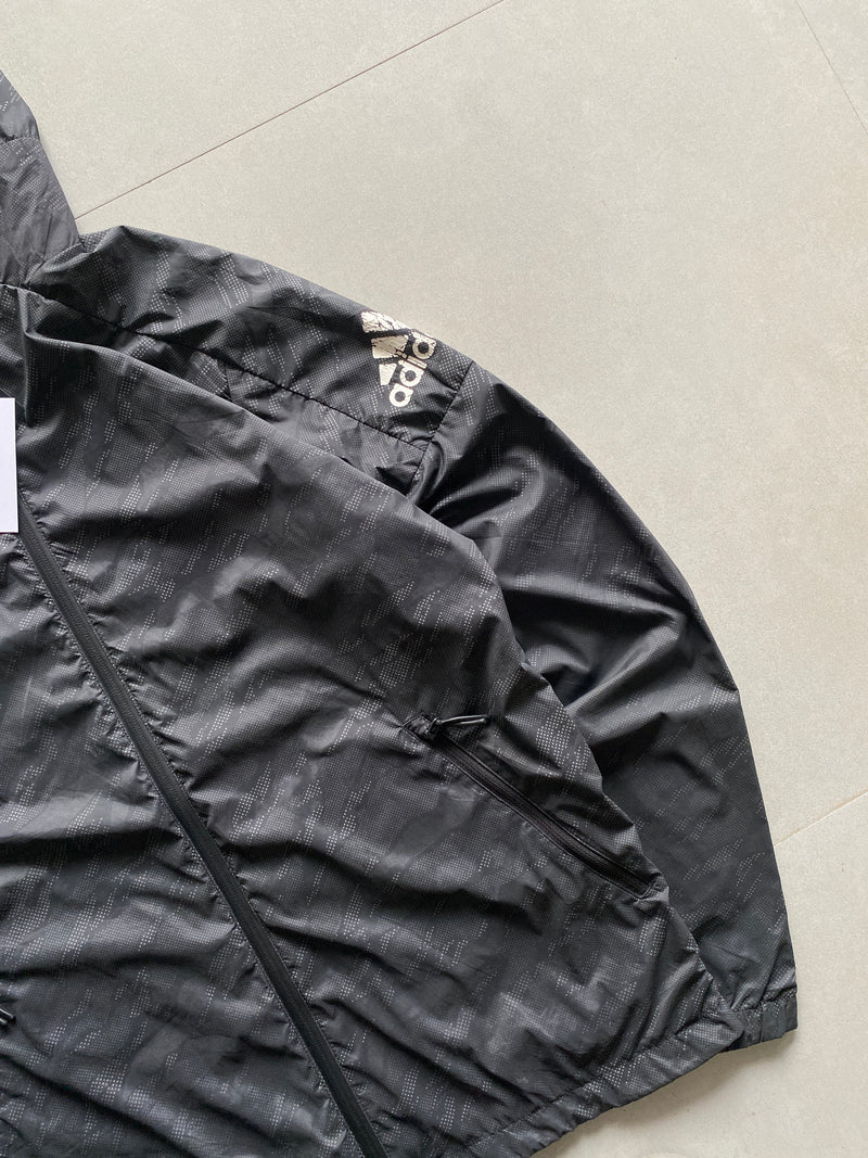 ADIDAS CAMOU HOODED JACKET - M