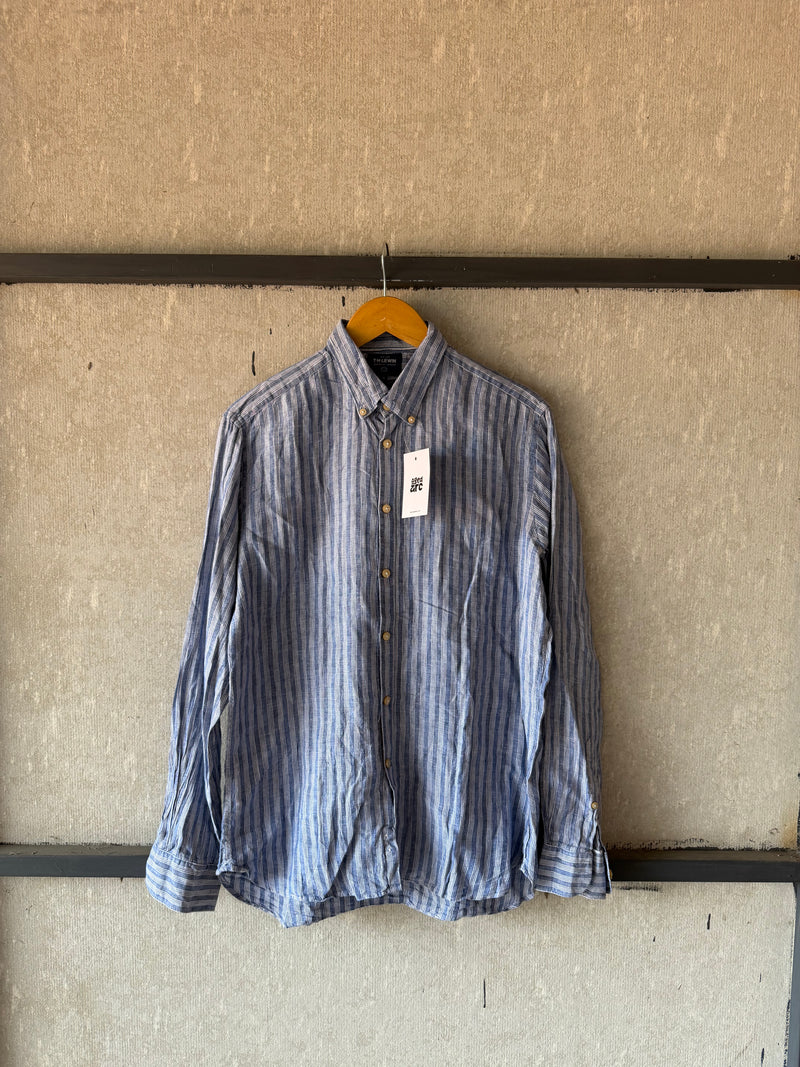 T M LEWIN LINEN SHIRT  - L