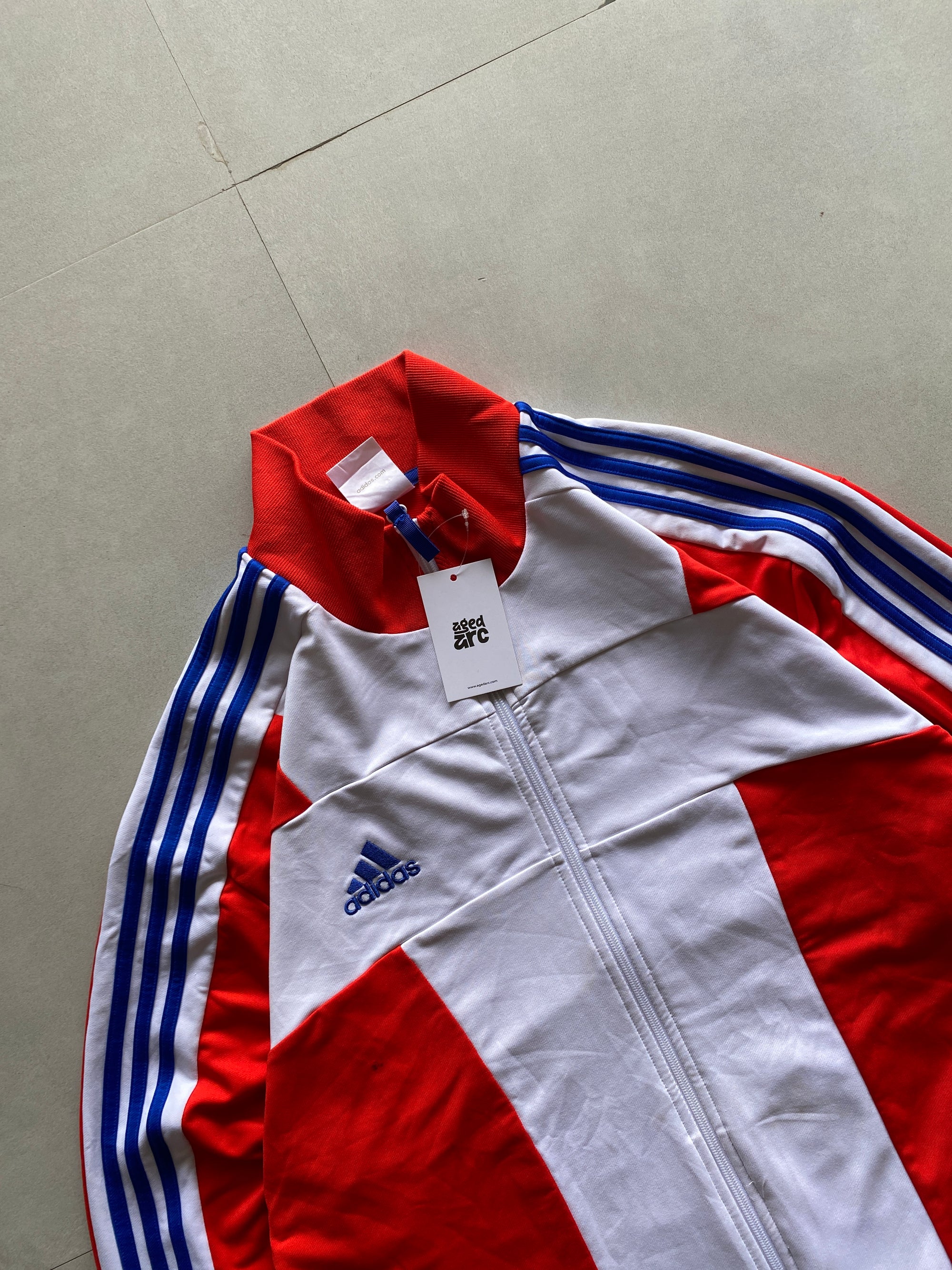 VINTAGE ADIDAS STRIPED CUBA JACKET - XXL