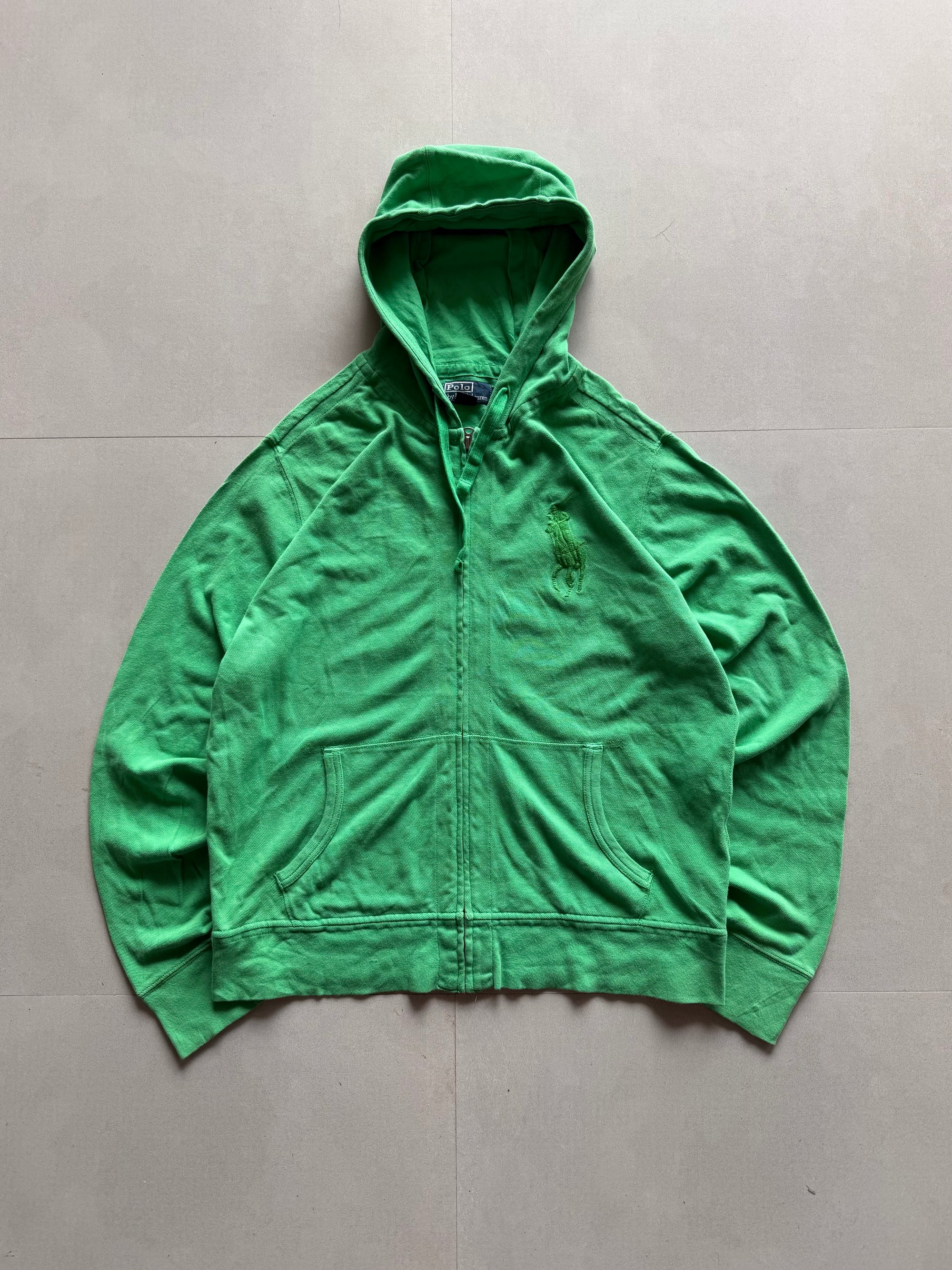 RALPH LAUREN BIG PONY ZIPPER HOODIE - L