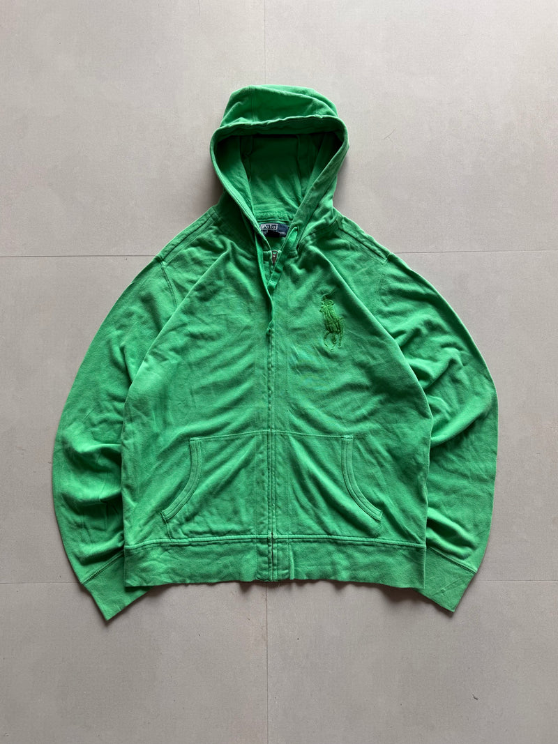 RALPH LAUREN BIG PONY ZIPPER HOODIE - L