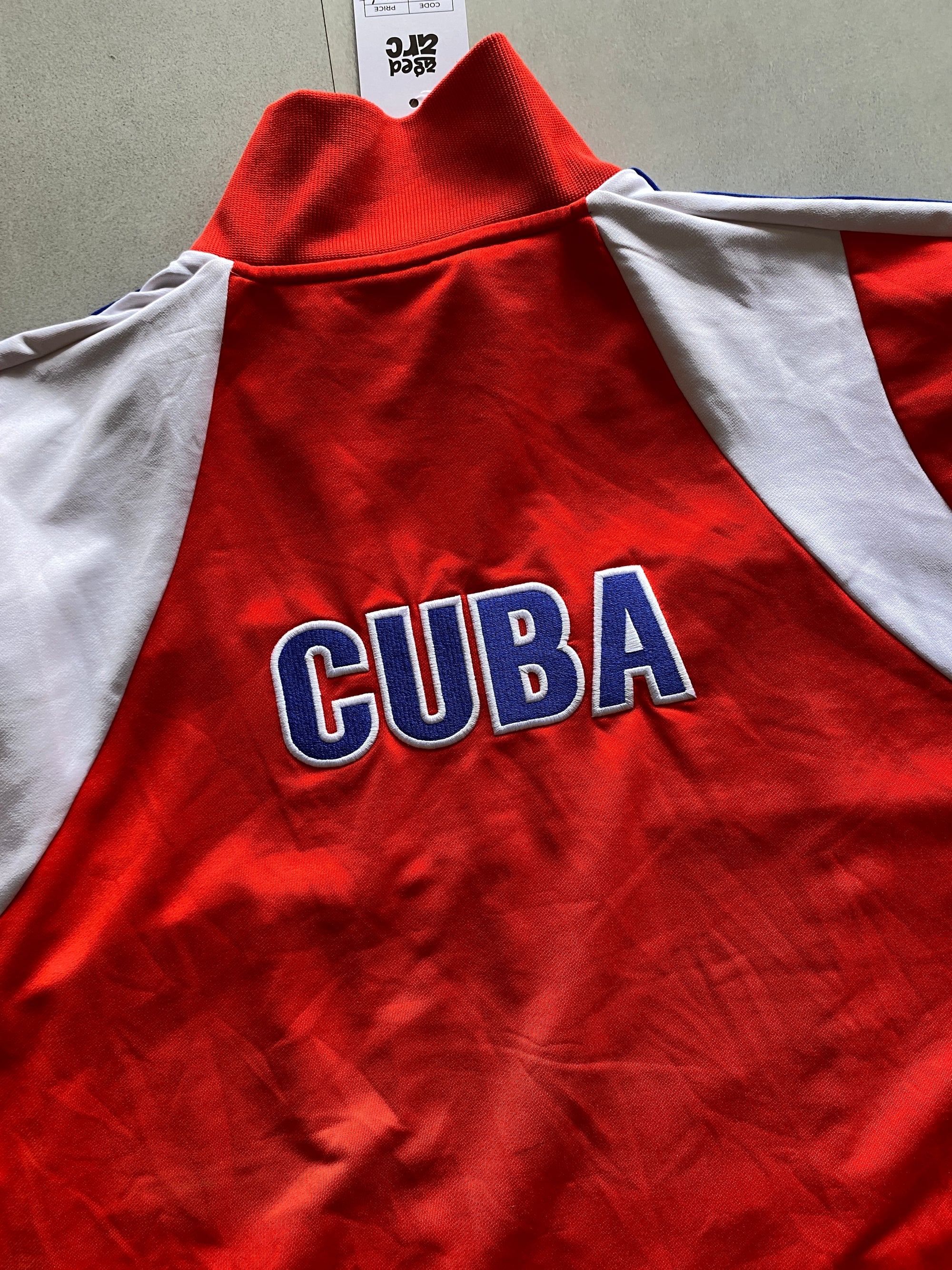 VINTAGE ADIDAS STRIPED CUBA JACKET - XXL