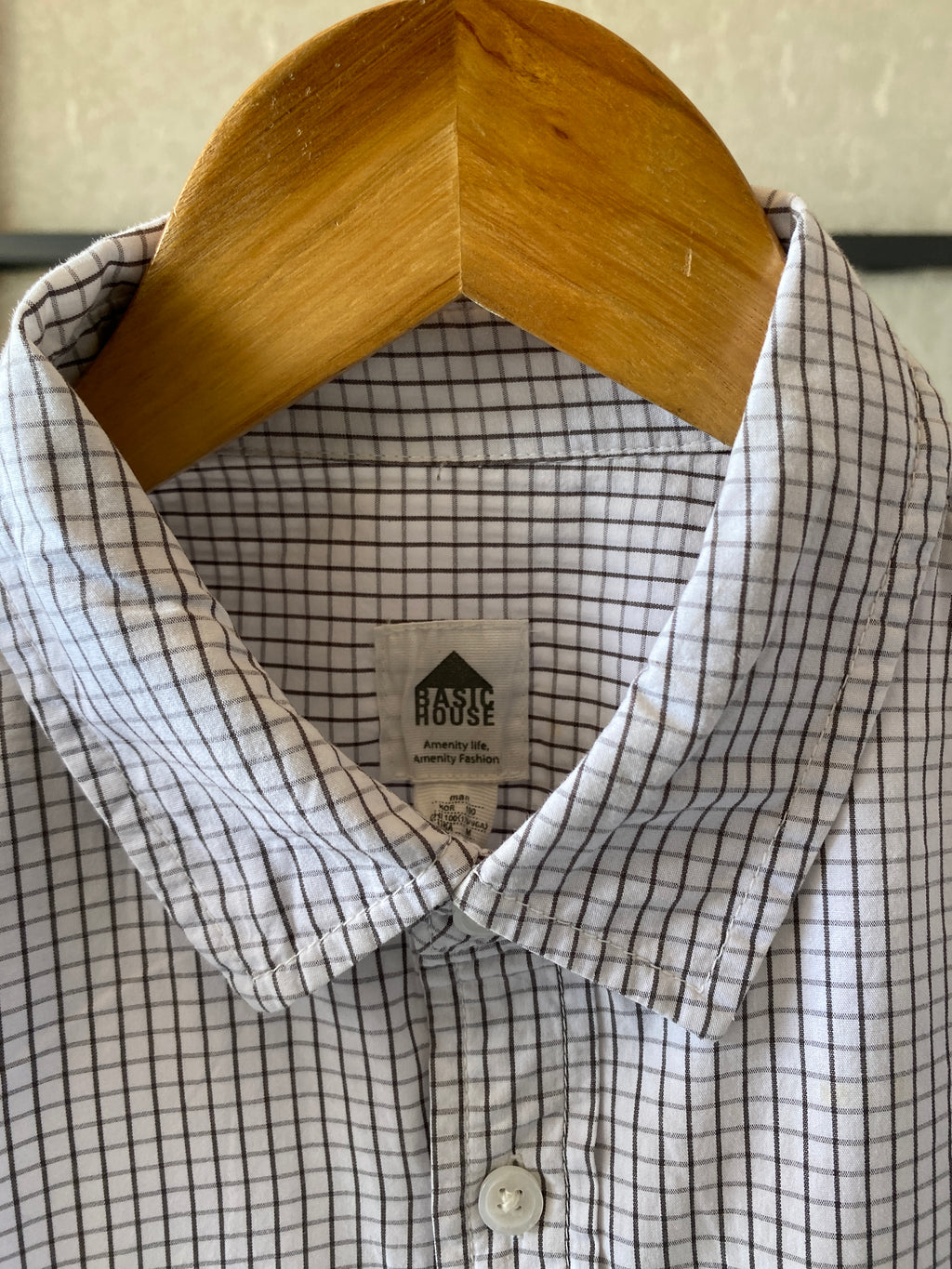 BASIC HOUSE CHECKERED SHIRT - M