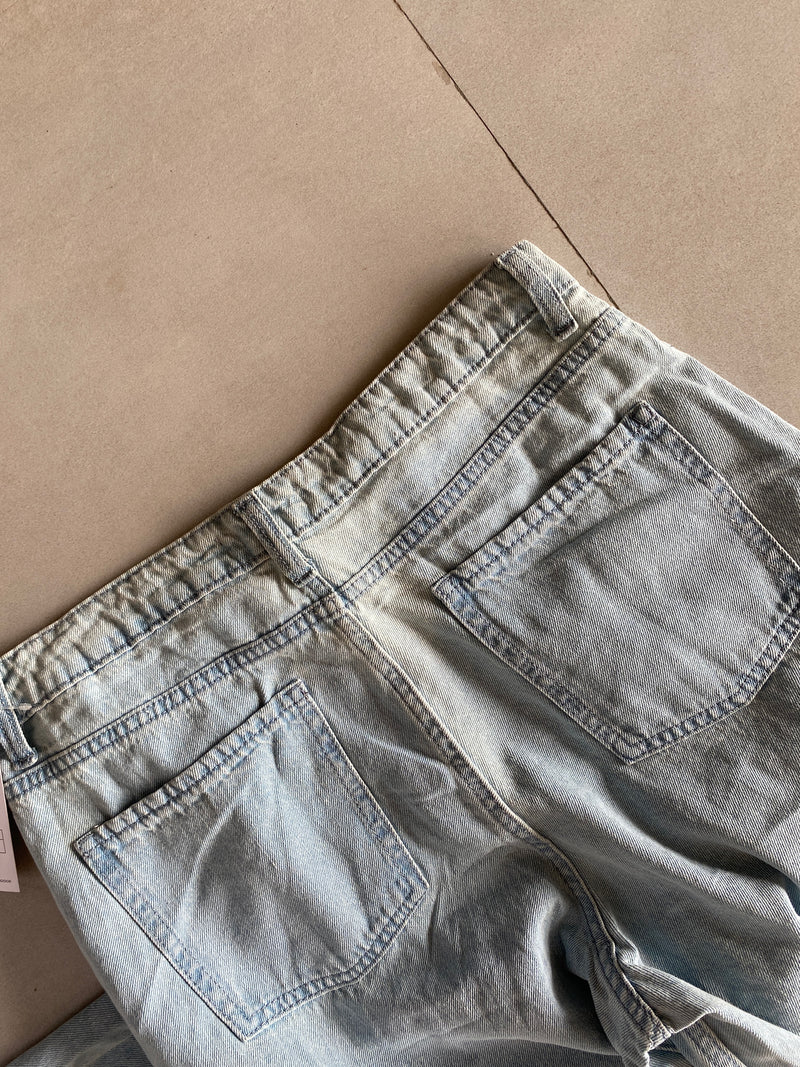WIDE LEG BAGGY DENIM - M