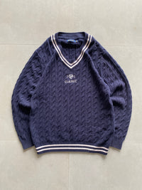 RALPH LAUREN CABLE KNIT SWEATER - L